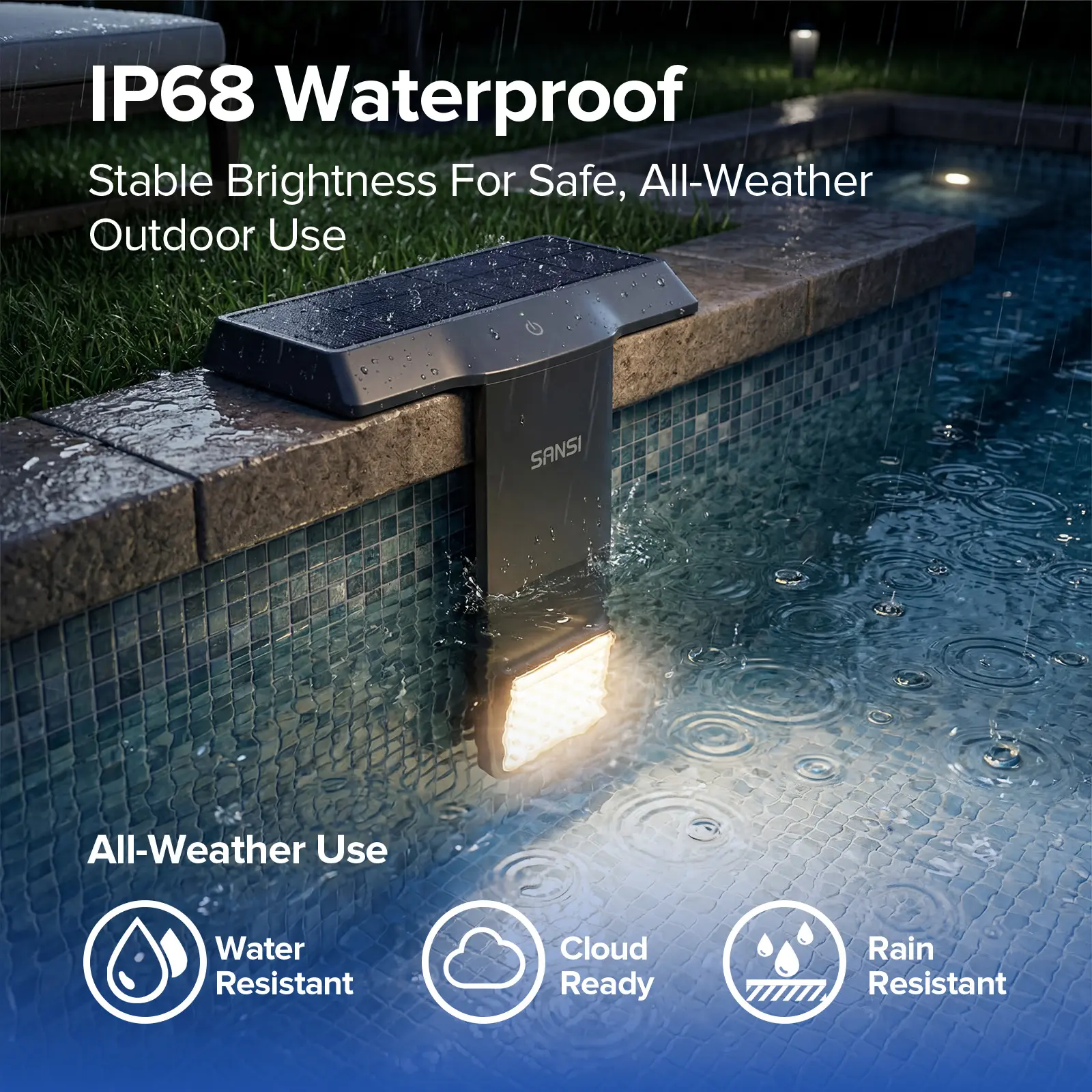 Solar Poolside RGB Light with Remote