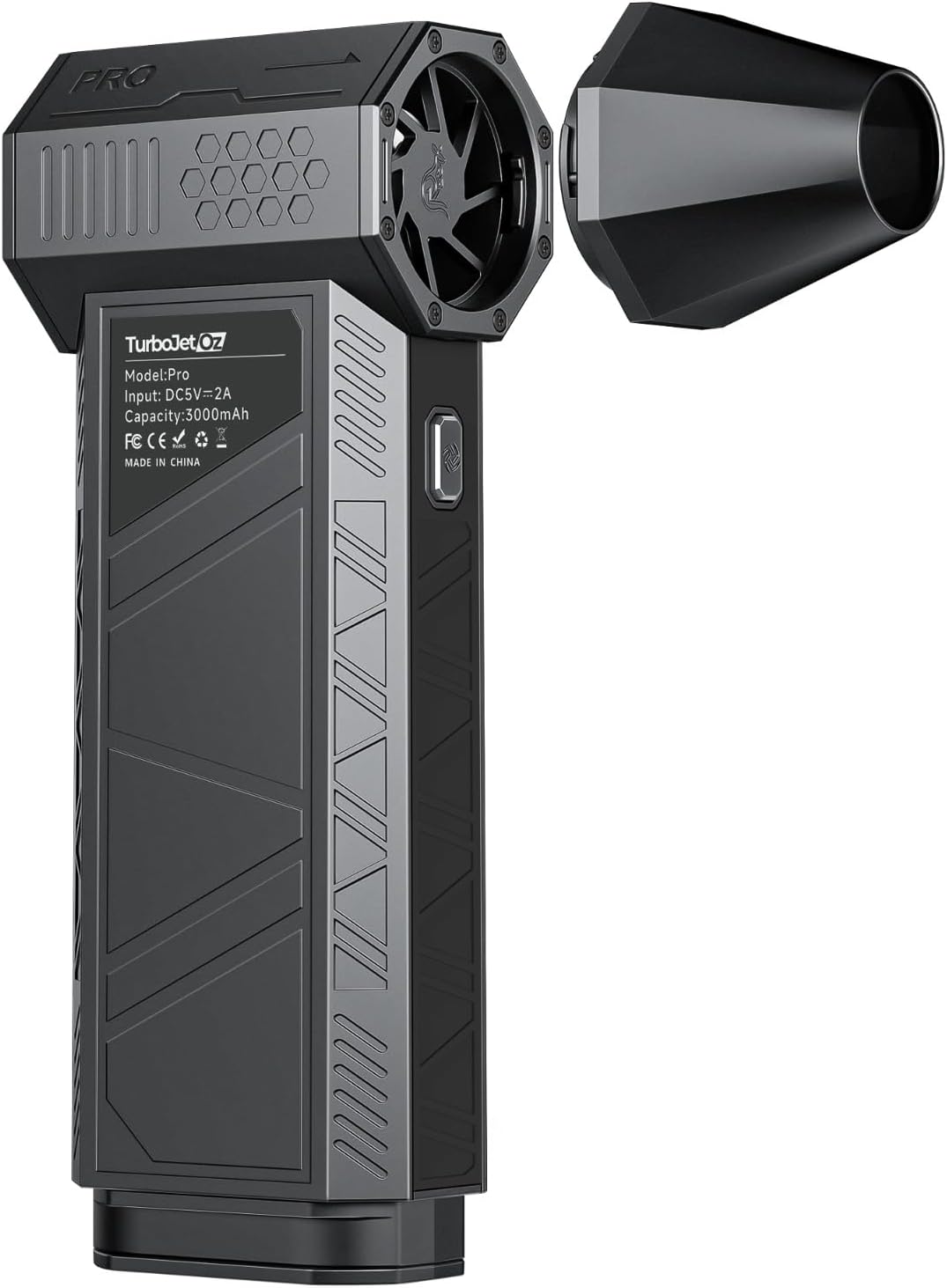 Wireless Jet Fan: 130,000 RPM Super Power Blower & Vacuum Kit