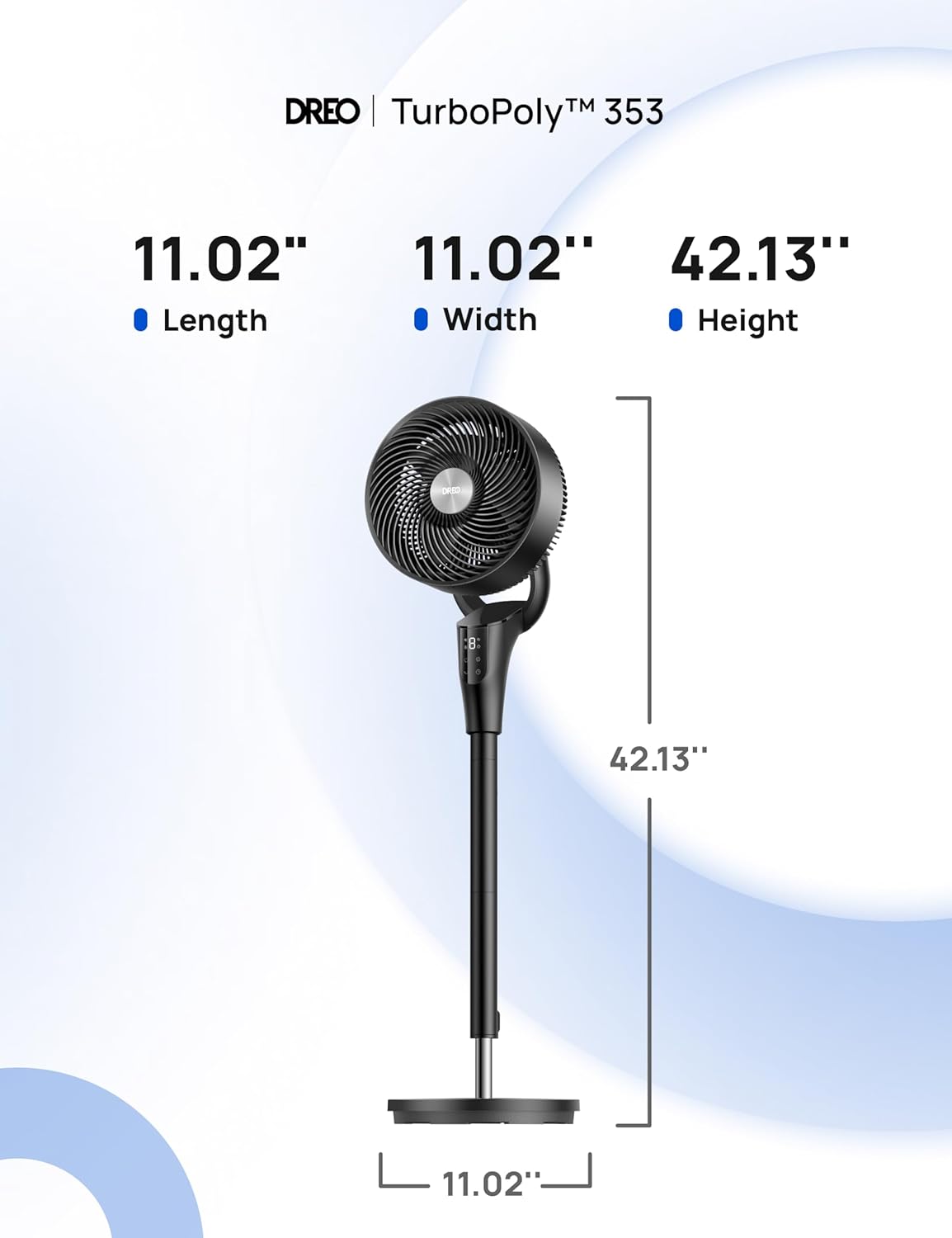 Fan for Bedroom, 2026 Upgraded, 90ft Airflow, 20dB Quiet Fan, 90° Oscillating Standing Fan for Whole Room