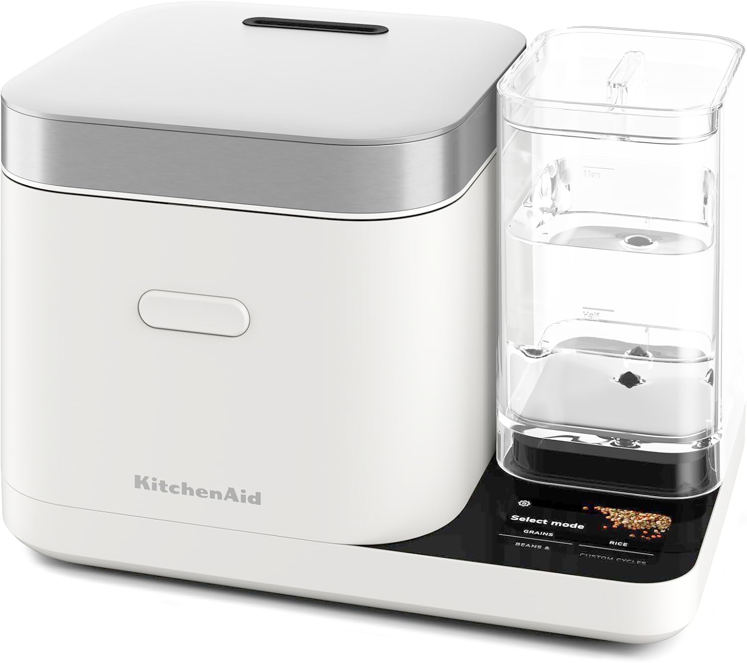 Smart Grain & Rice Cooker – 8-Cup Capacity with Auto-Sensing Scale, Water Tank & One-Touch Cooking