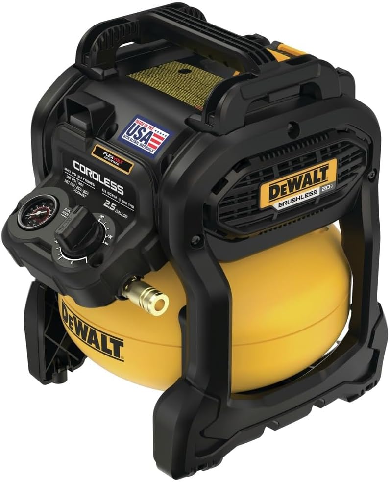 20V  Portable Cordless Air Compressor Kit, 2.5 Gallons, 140 PSI, Brushless with Battery & Charger