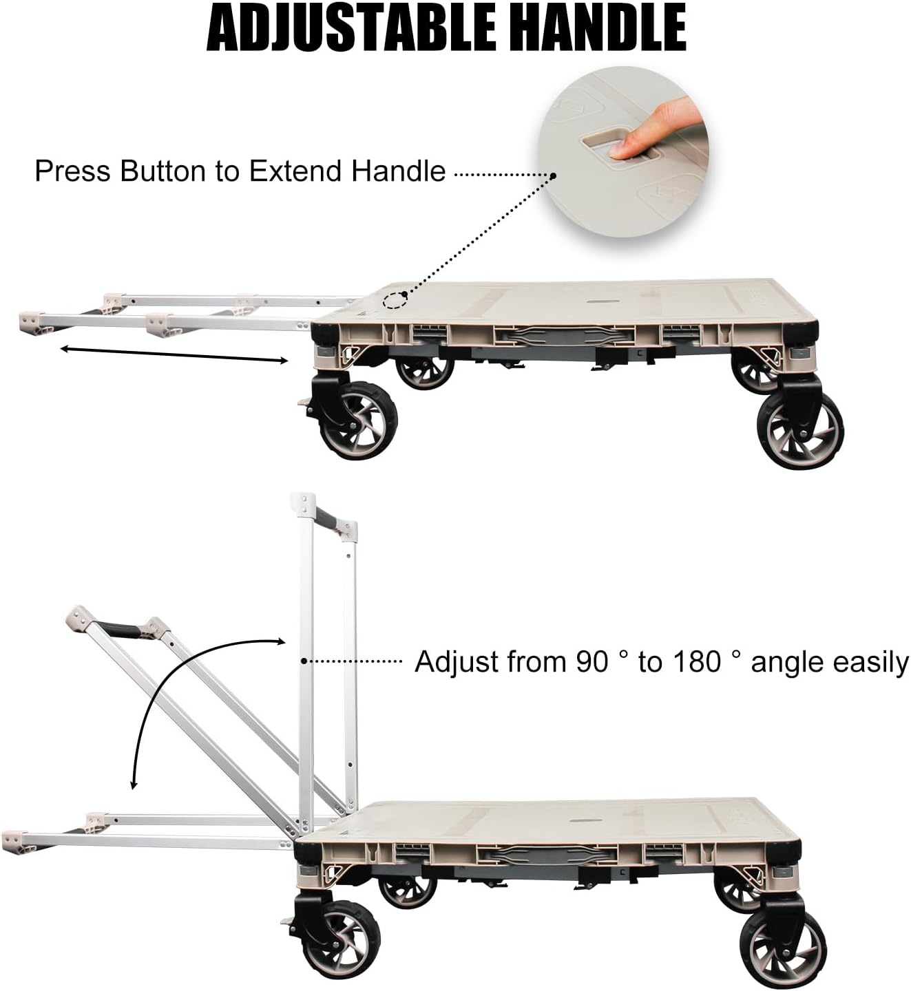 3-Piece Camping Table and Cart Set (Includes 1 Cart and 2 Storage Boxes)