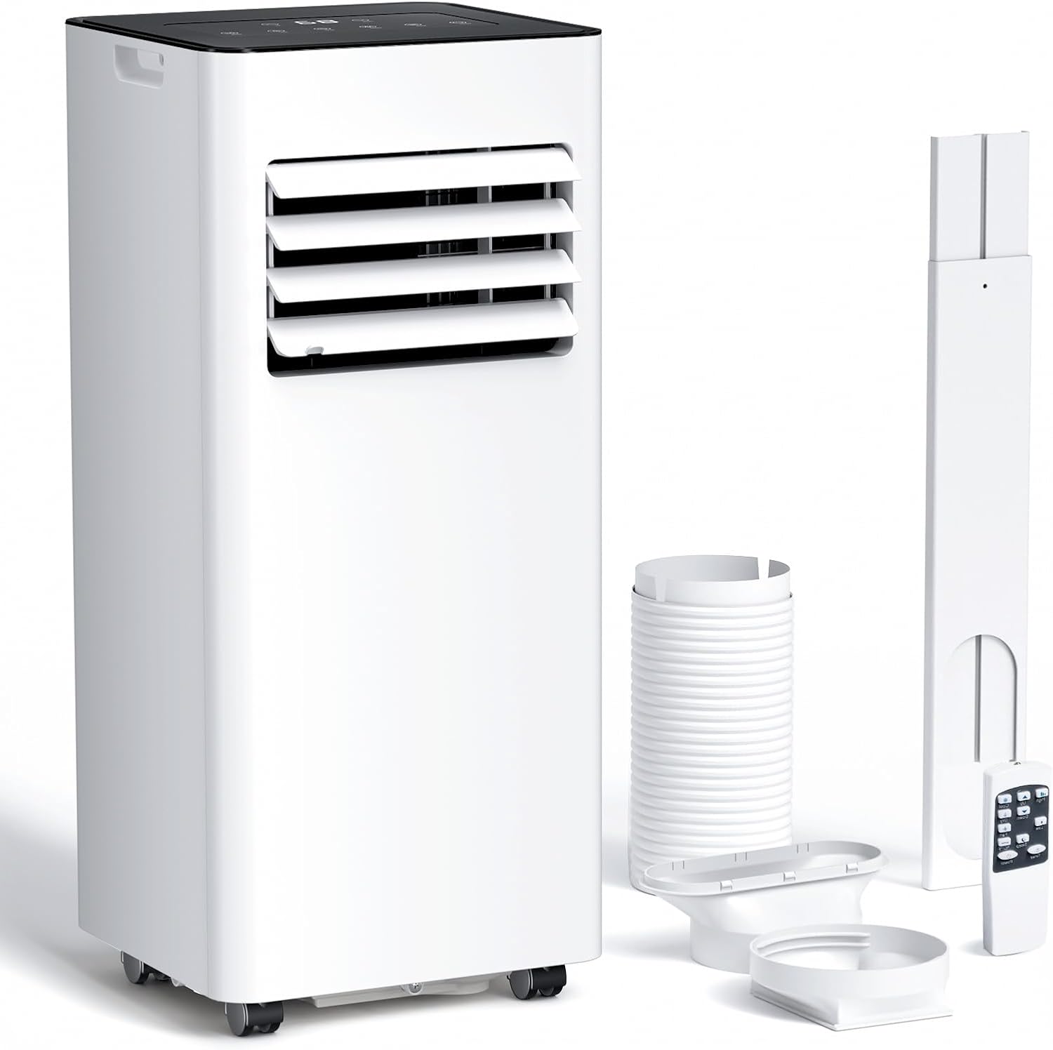Portable Air Conditioner – 4-in-1 AC, Dehumidifier & Fan, Quiet, Remote Control, Sleep Mode, 24H Timer, for Rooms up to 450 sq.ft