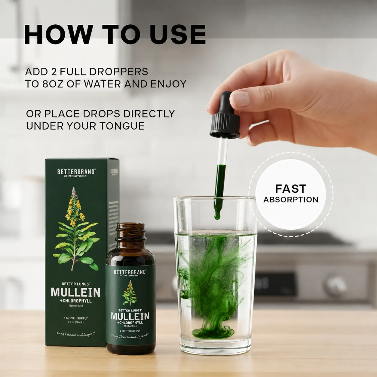 Leaf & Chlorophyll Drops - Lung Detox
