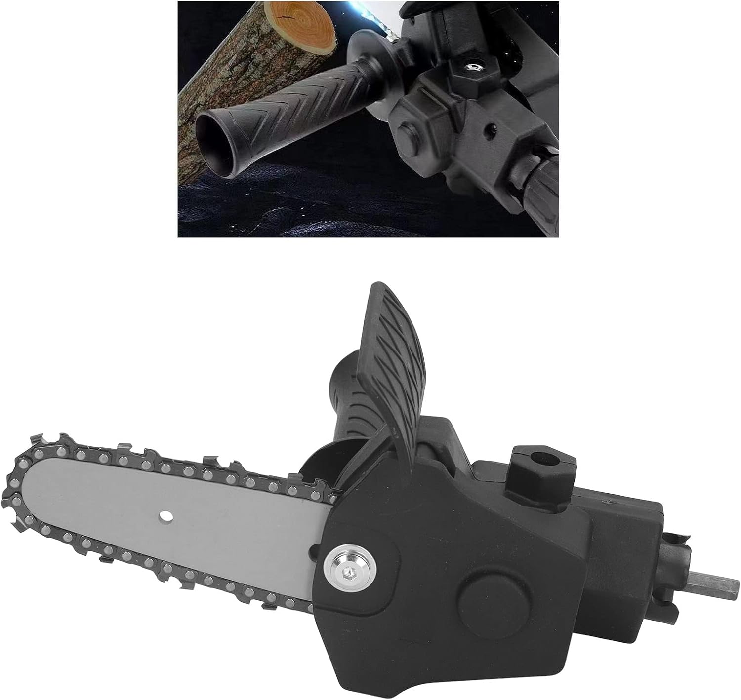 Pro-Grade Electric Drill to Chainsaw Adapter with Auxiliary Handle