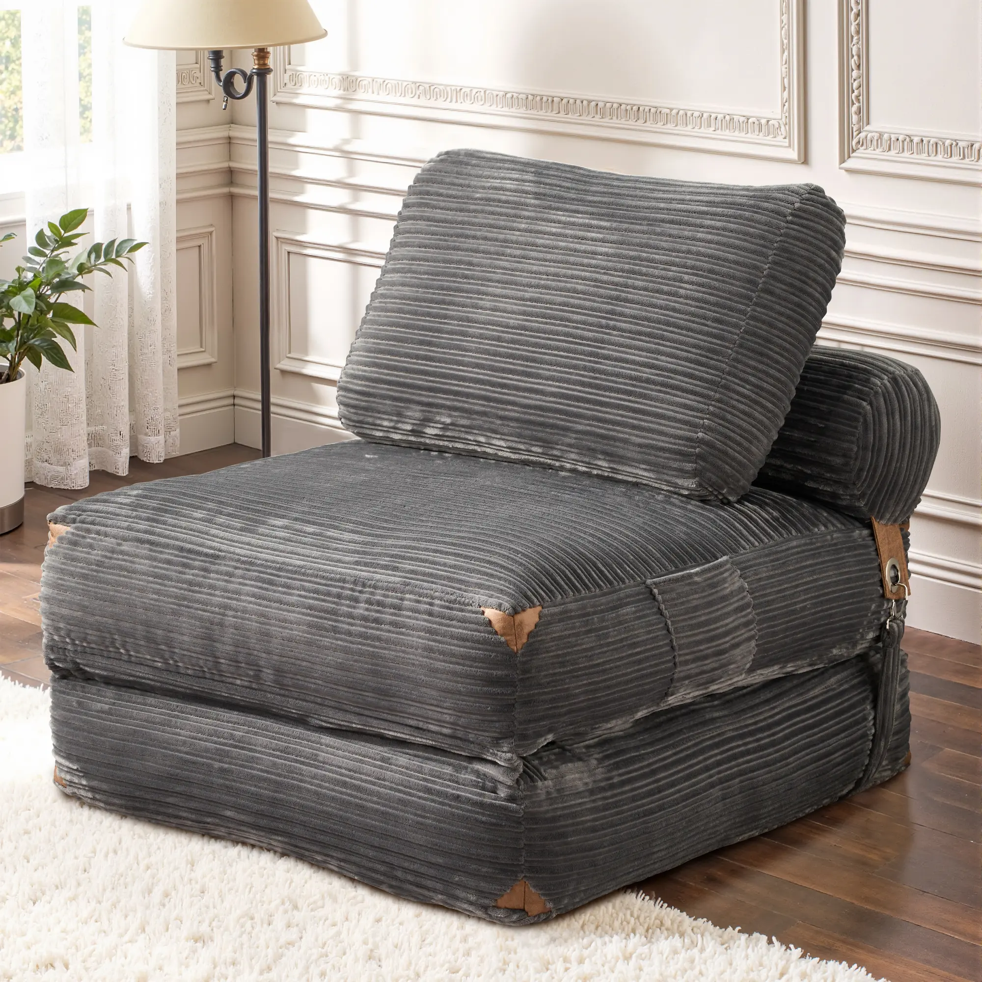 Foldable Cloud Sofa Bed,Convertible Sleeper Chair with Pillow Foldable Mattress with Back Support, Portable Fold Out Chair Bed Comfy Floor Sofa Lounge for Living Room Bedroom