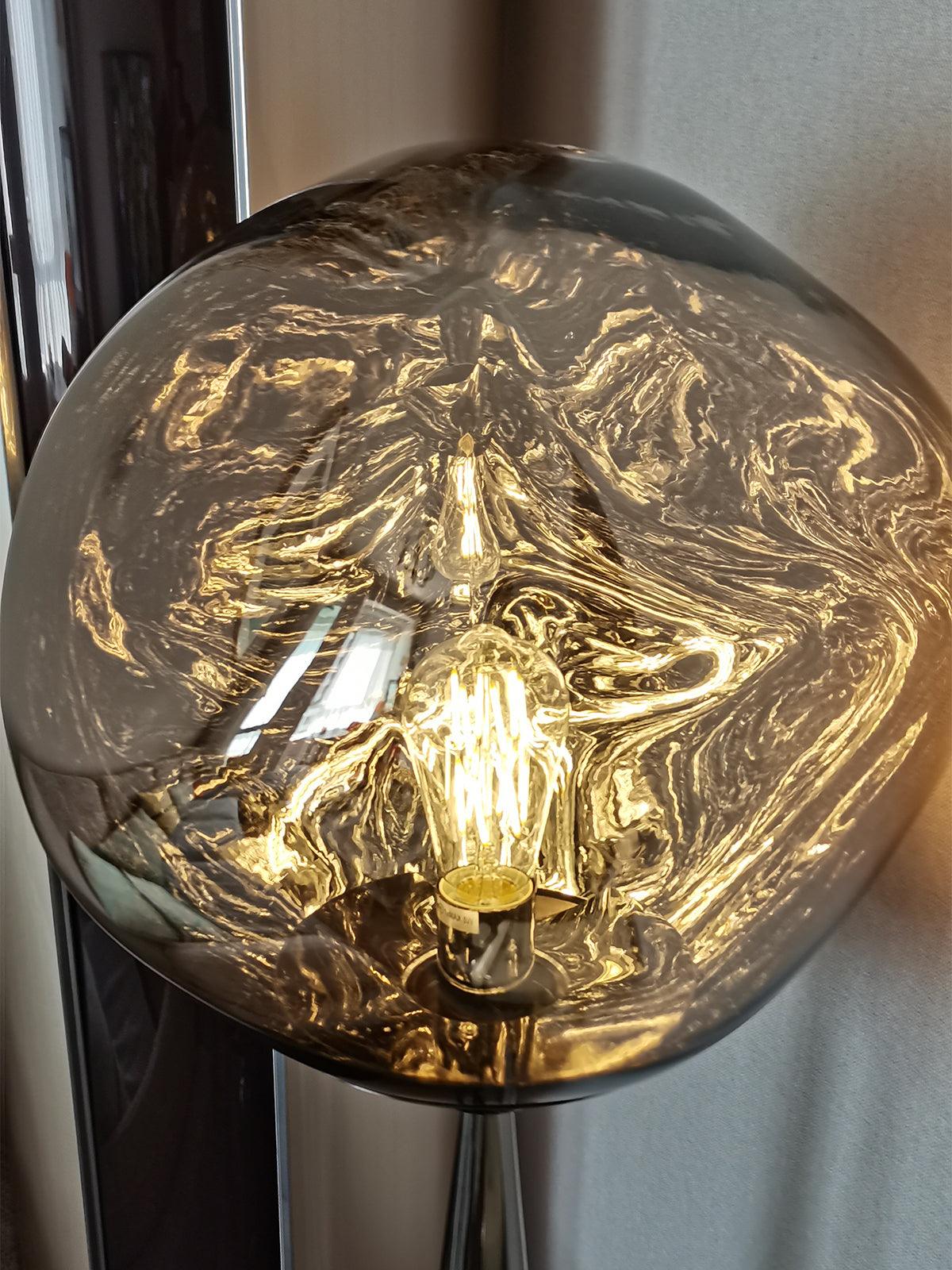 Twisted dynamic Glass Cone Floor Lamp