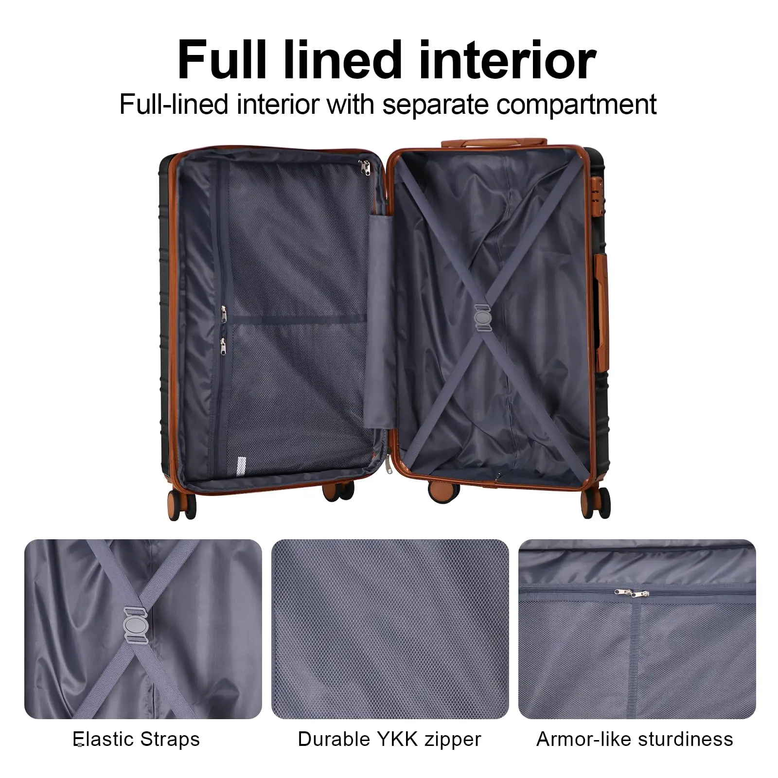 4-Piece Expandable Luggage Set – Durable Hardshell Suitcases with TSA Lock & Spinner Wheels for Smooth Travel