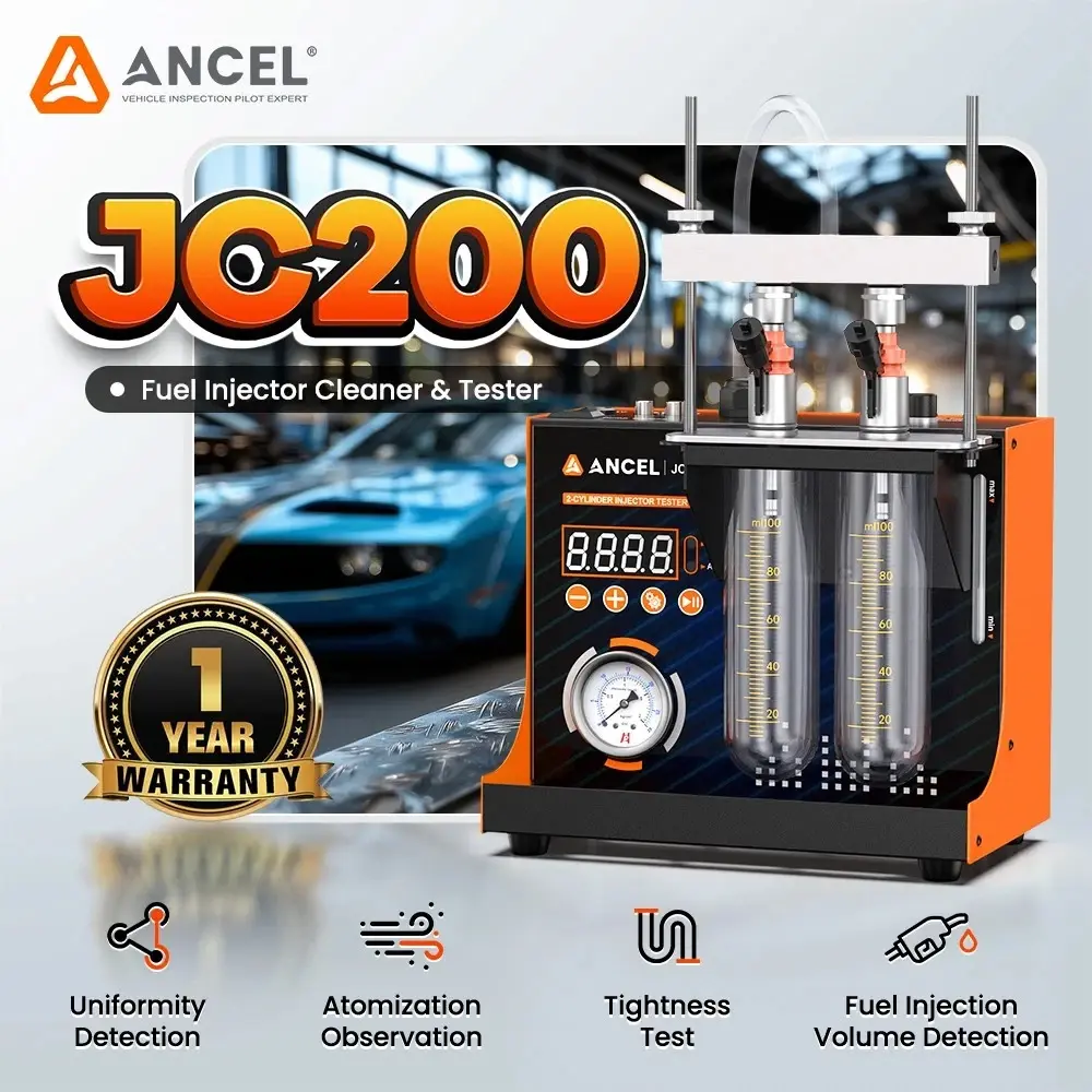 2-Cylinder Fuel Injector Tester & Flow Cleaner Removes Light Surface Deposits During Testing