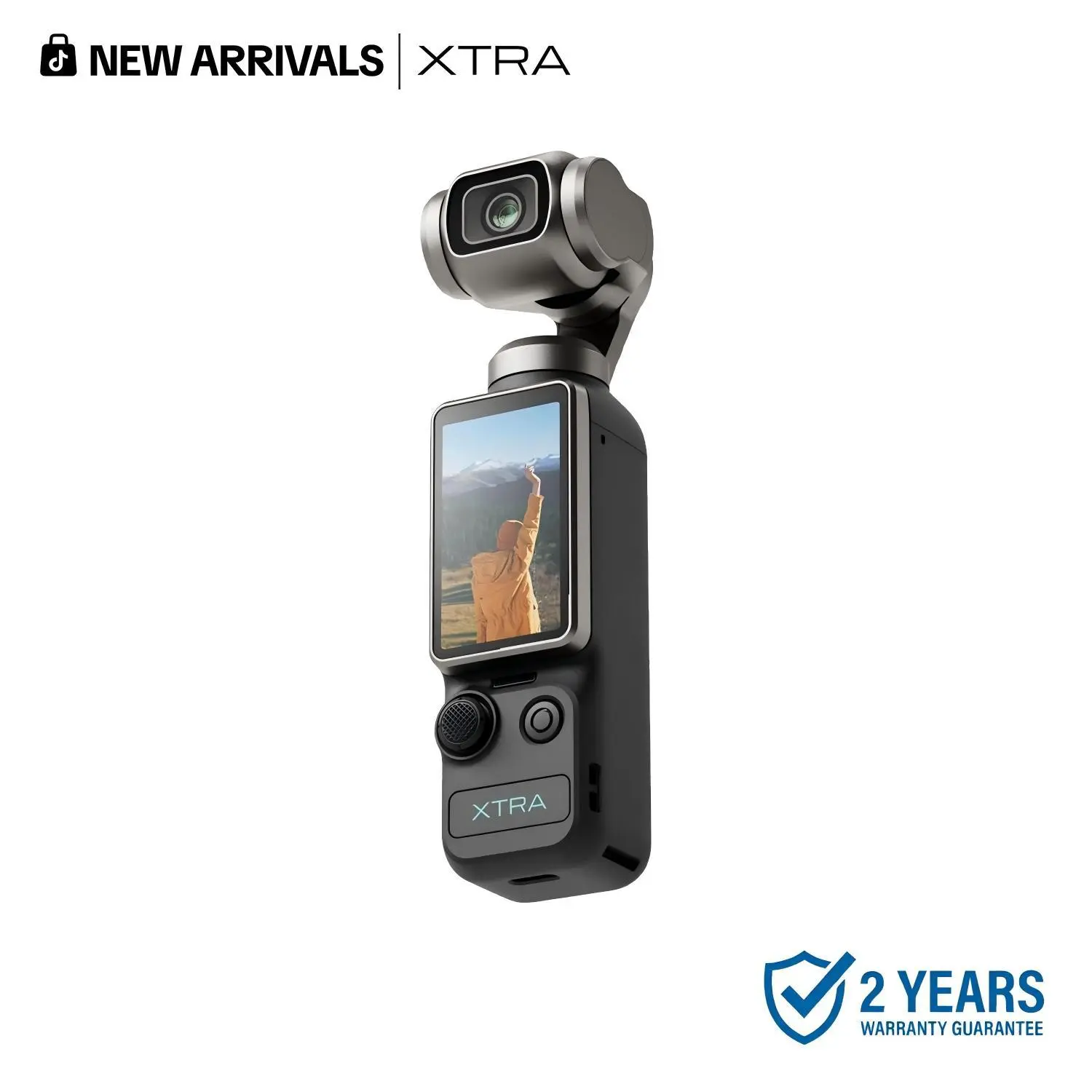 4K Vlogging Camera – 1" CMOS Sensor, 3-Axis Gimbal Stabilizer & Smart Face Tracking for Smooth Pro-Quality Videos
