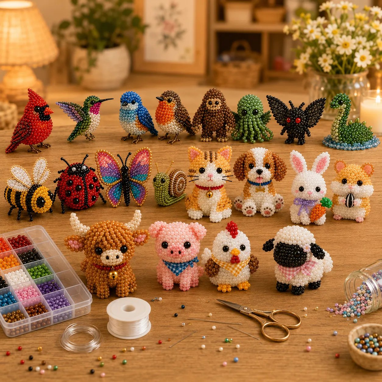 Tiny 3D Beaded Animal DIY Kit
