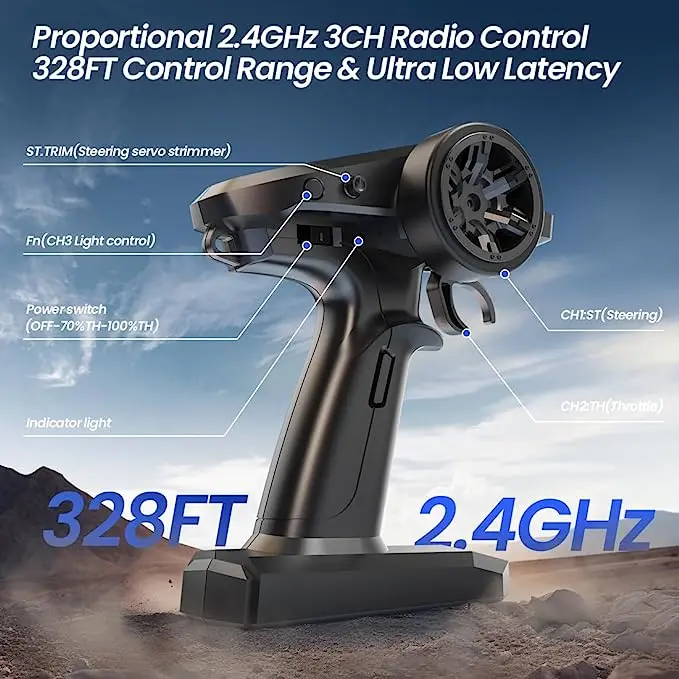 H16E Brushless Extreme High Speed RC Truck, Max 70kph