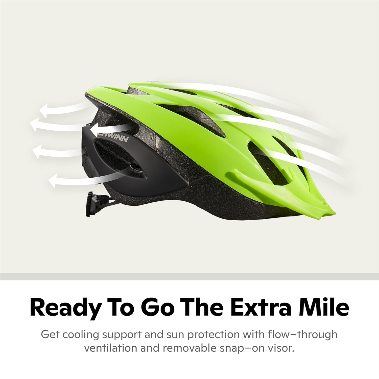 Helmet for Adults, Size 58-62 cm for Riders Ages 14+, Microshell, Adjustable Dial & Straps, Interior Padding, Air Vents, Visor