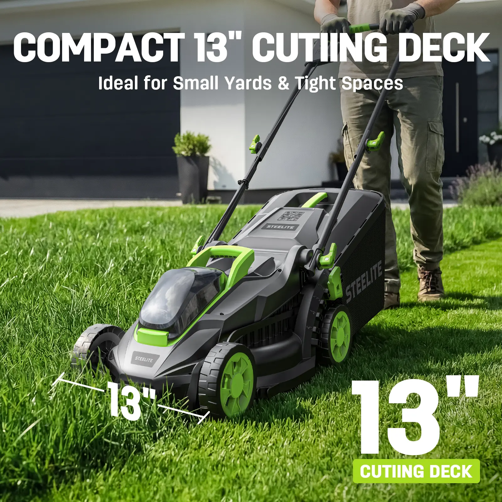 20V 13-Inch Brushless Electric Lawn Mower