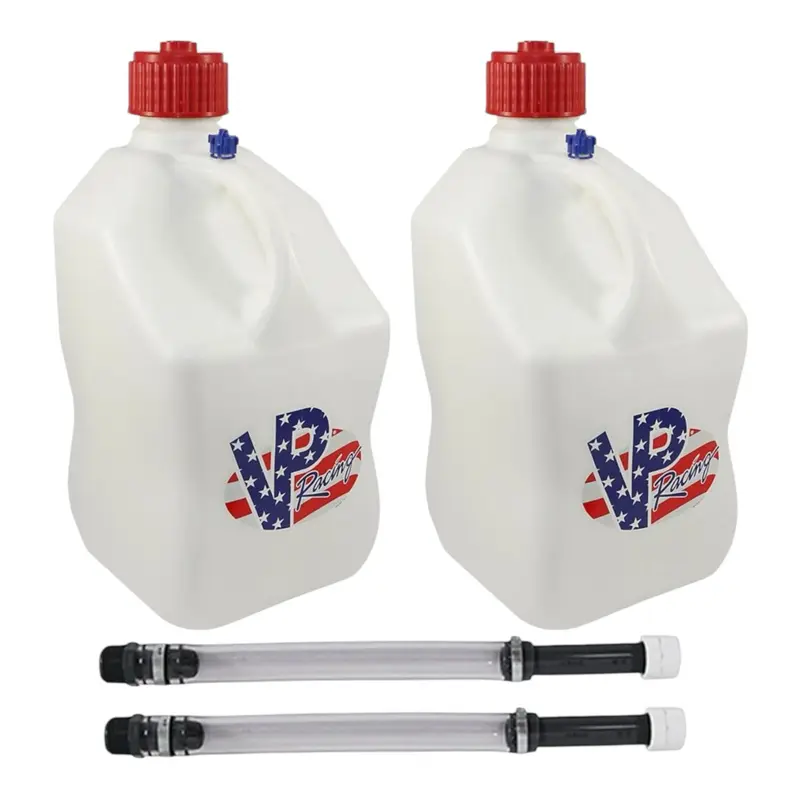 2 PACK 5.5 Gallon Plastic Utility Jug – Heavy-Duty, Leak-Proof with Quick-Flow Spout for Automotive & Motorsport Use