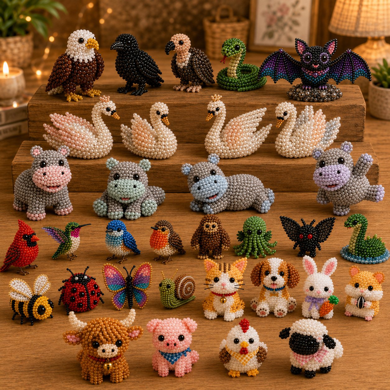 Tiny 3D Beaded Animal DIY Kit