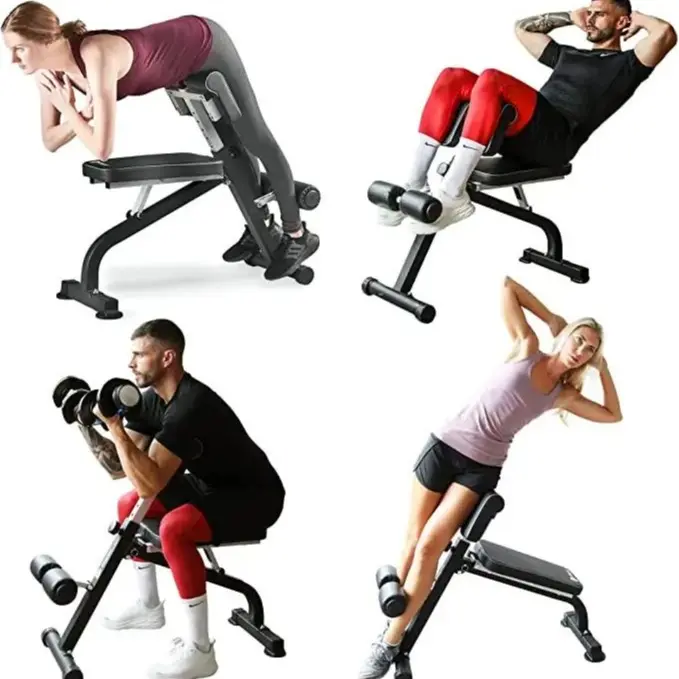 Adjustable Roman Chair – Back Extension Bench for Glutes, Hamstrings, Core & Lower Body Strength Training