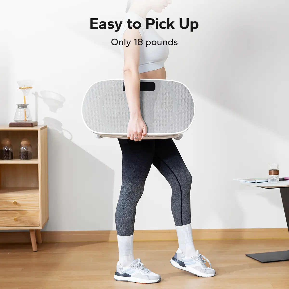 Vibration Plate Exercise Machine – Lymphatic Drainage, Full Body Workout, 400 lbs Capacity, Compact Home Fitness Equipment