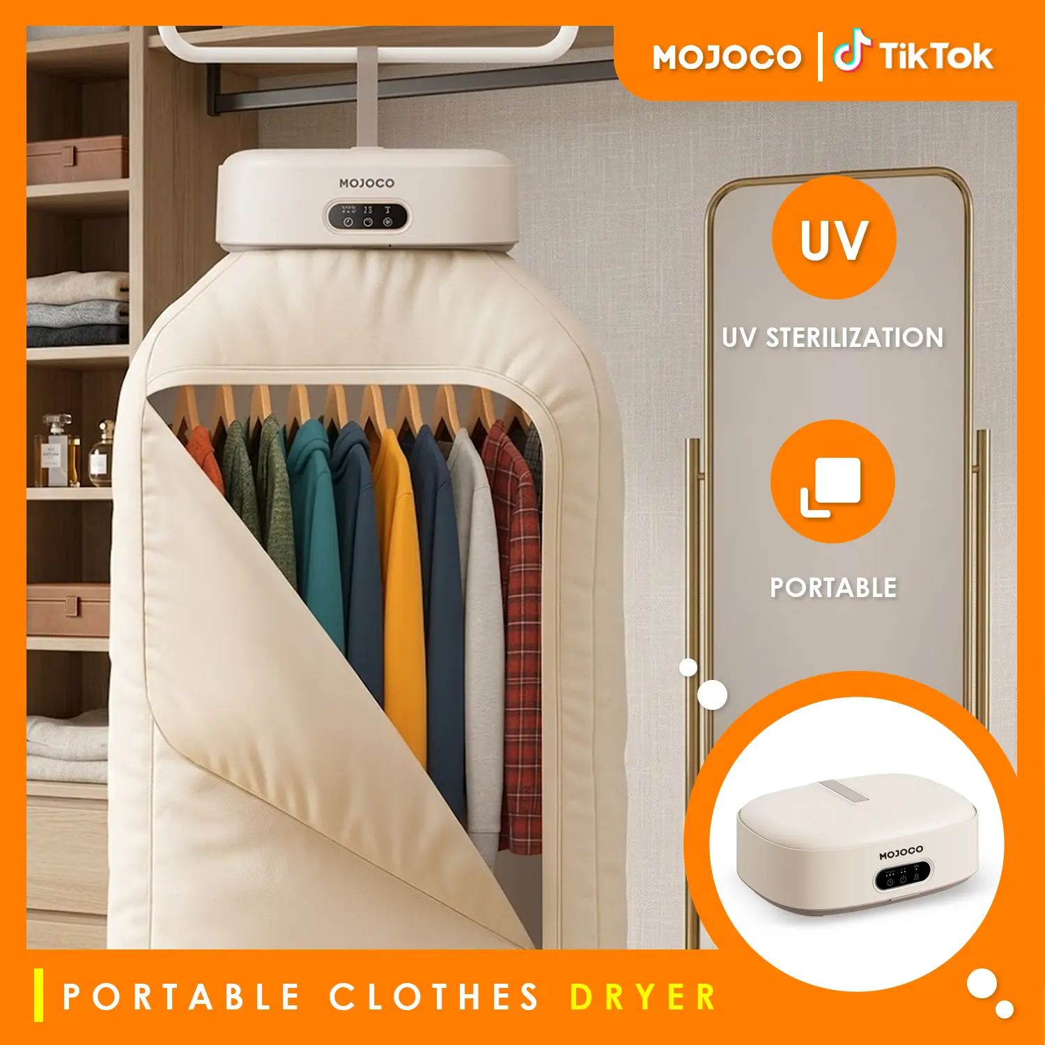 Portable Clothes Dryer – 600W Mini Hanging Dryer with Drying Bag, Perfect for Apartments, Dorms & RVs