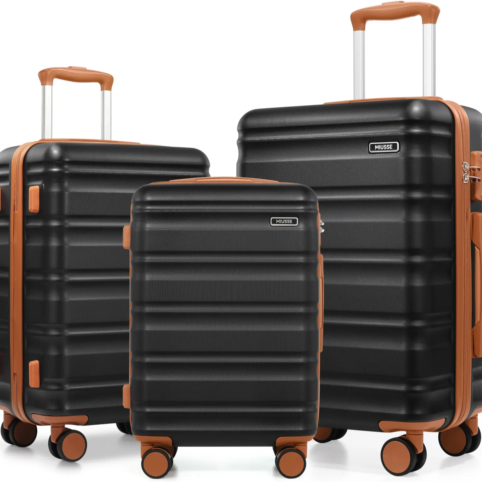 3-Piece Luggage Set 20"/24"/28" Hardside Suitcases with Double Spinner Wheels TSA Lock Lightweight Durable Travel Luggage Set #Summervibes