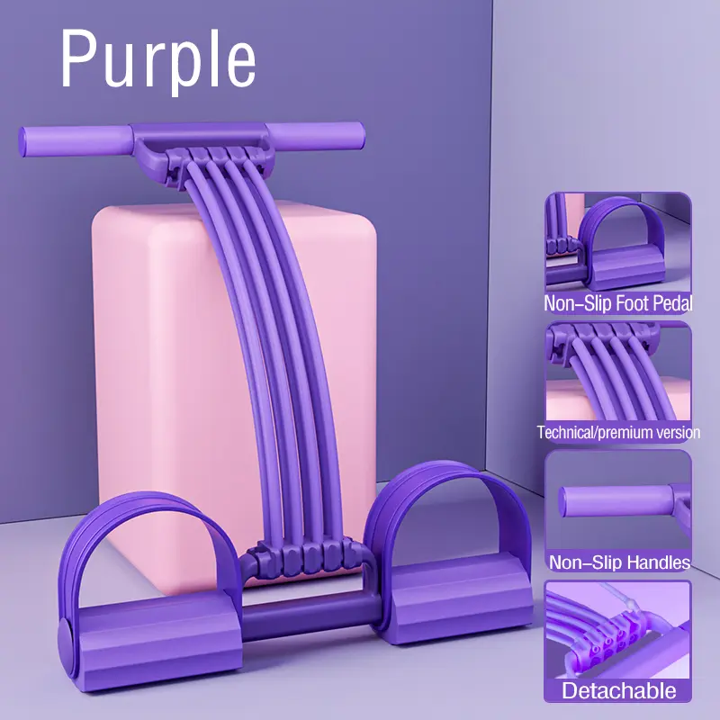 2026 latest pedal resistance device, detachable and adjustable pedal resistance device Multifunction Pedal Resistance Band, Elastic Pull Rope Fitness, Full-Body Workout at Home Gym, Exercise Sit-up, Yoga, Abdominal Training,puller