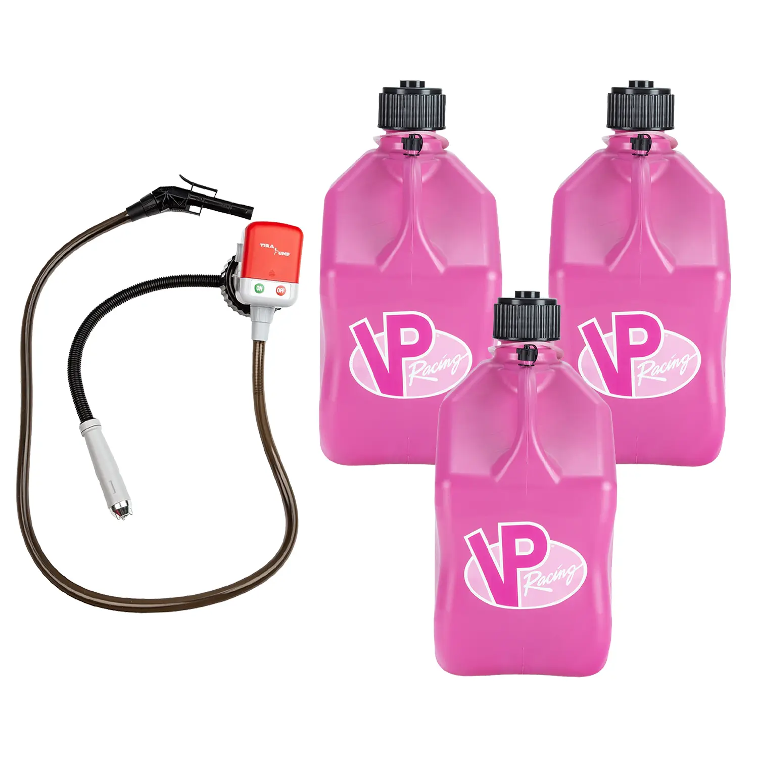 (3 PACK) VP Racing Fuels Utility Jug + (1) Fluid Transfer Pump