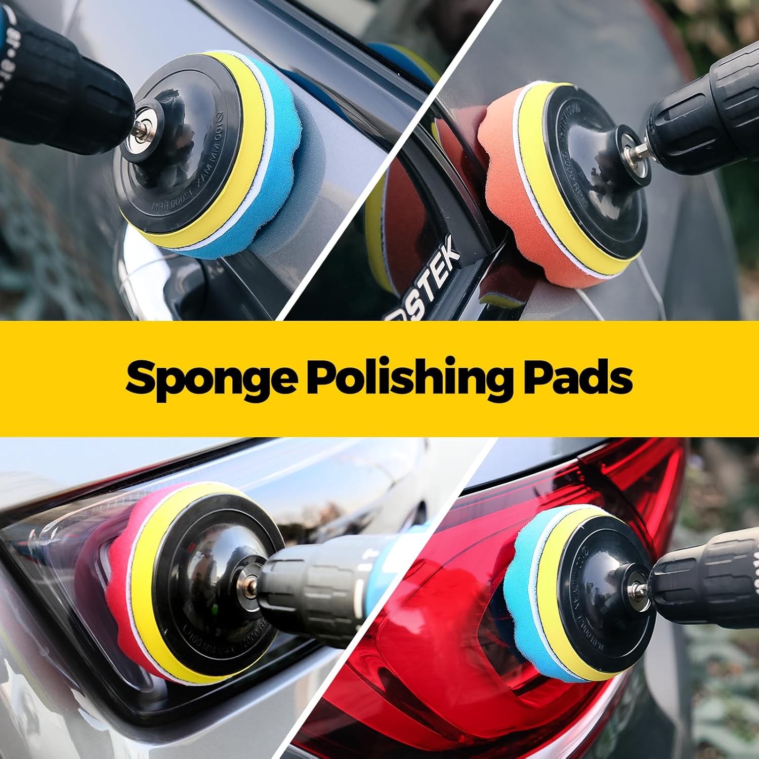 30Pack Drill Brush Attachments Set,Scrub Pads & Sponge, Power Scrubber Brush