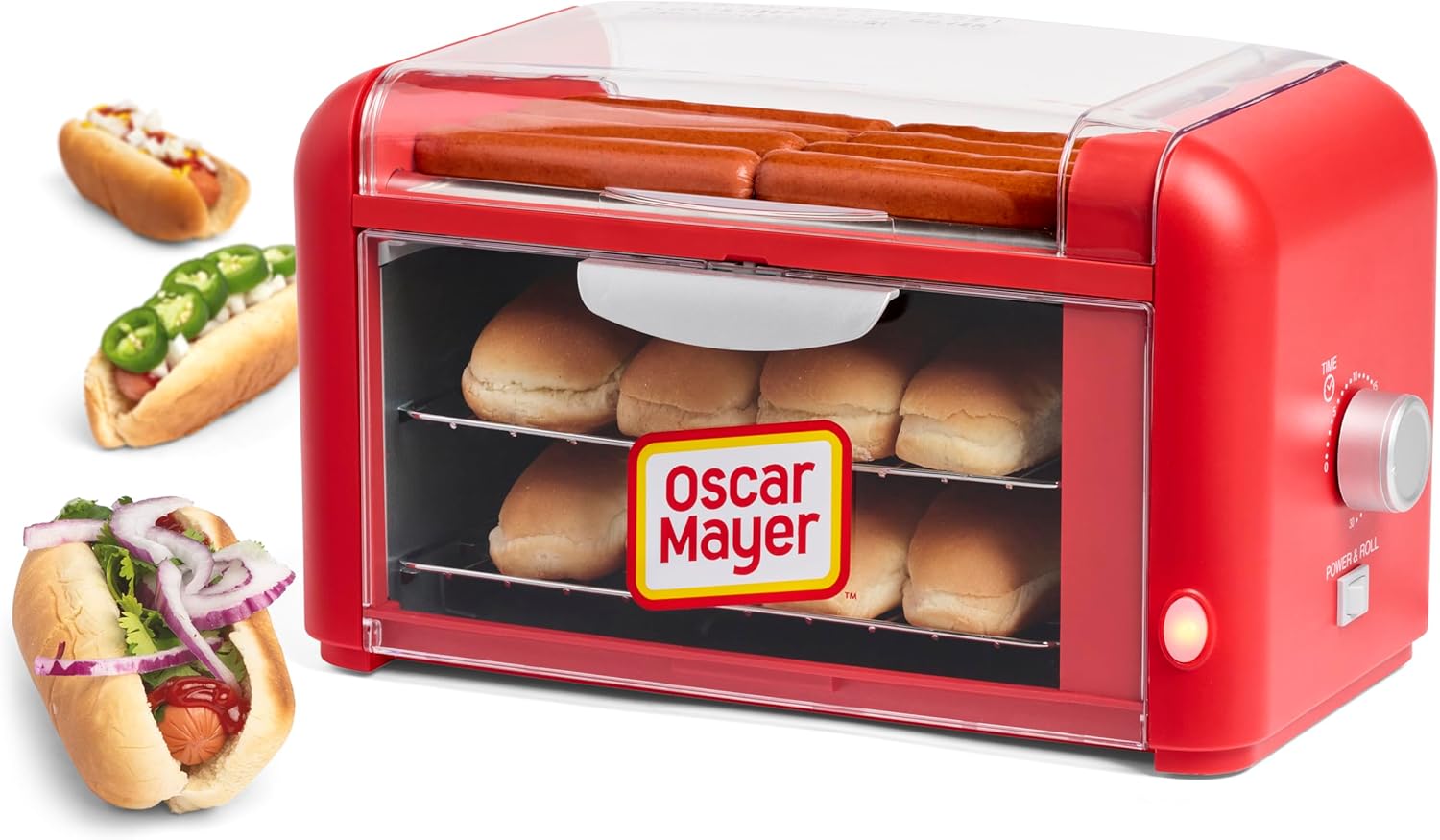 Hot Dog Roller & Bun Warmer – Easy Indoor Hot Dog Cooker for Parties, Game Days & Family Fun