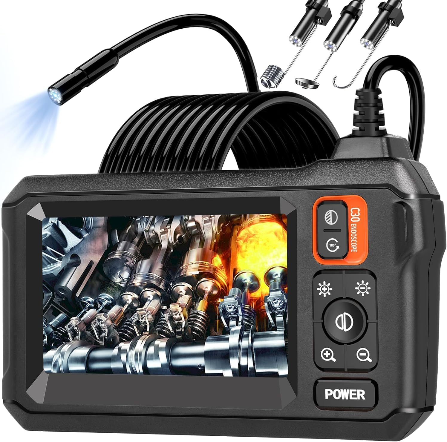 Pro HD 4.3" Screen Industrial Endoscope Camera (Plug & Play)