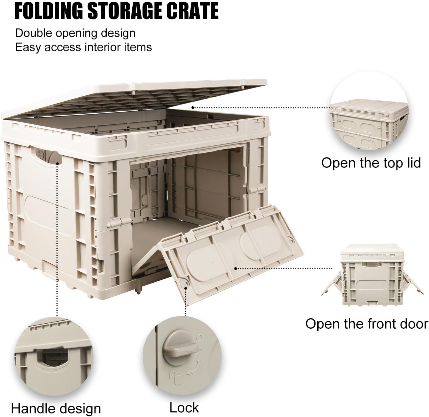 3-Piece Camping Table and Cart Set (Includes 1 Cart and 2 Storage Boxes)
