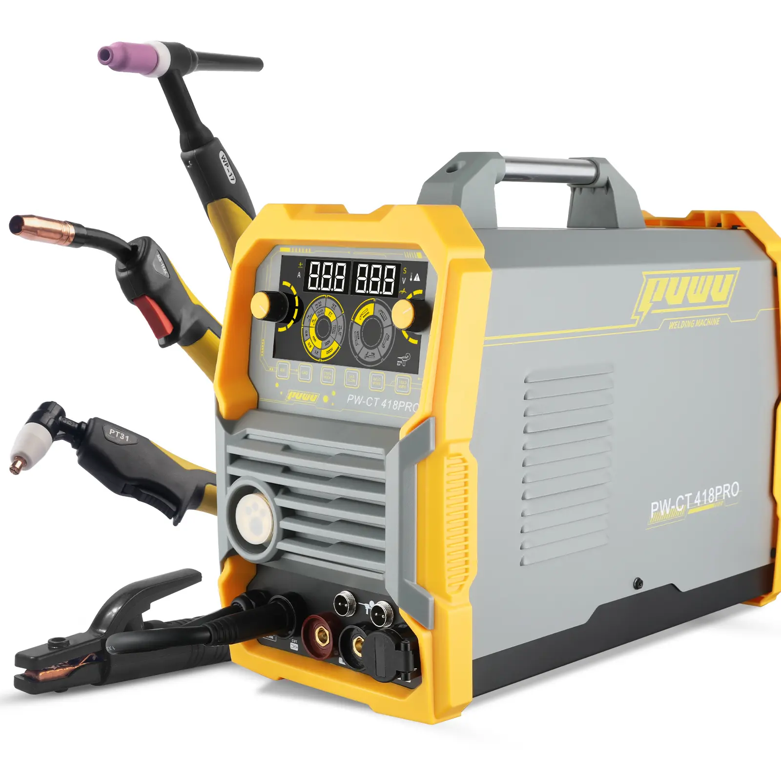 5-in-1 Multi-Process Welder & Plasma Cutter, 110V/220V Dual Voltage with LED Display