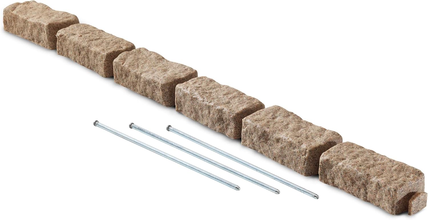 Landscape Edging | Garden Edging Border | Faux Stone Bricks for Lawn edging, Flower beds, Pathways & Yard Edging