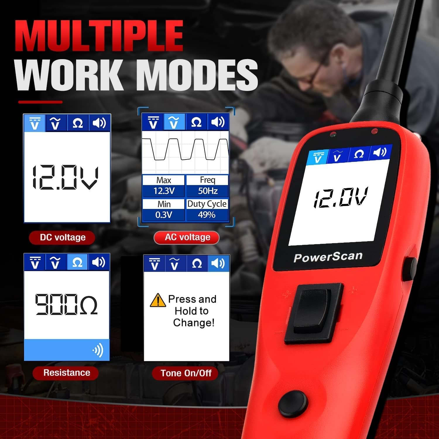 Professional Automotive 12V/24V Power Circuit Probe System Kit