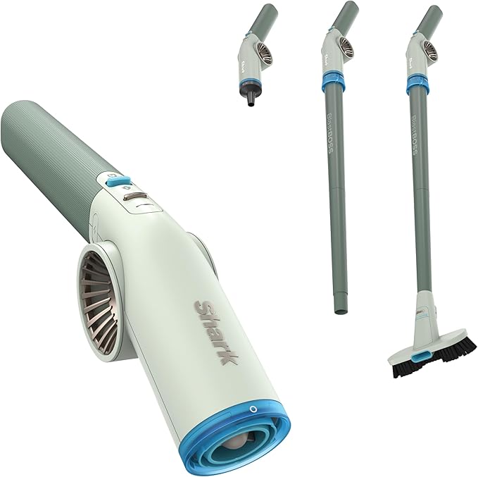 All-in-One Air Blasting System With BlastBroom, Precision Nozzle, Extension Wand