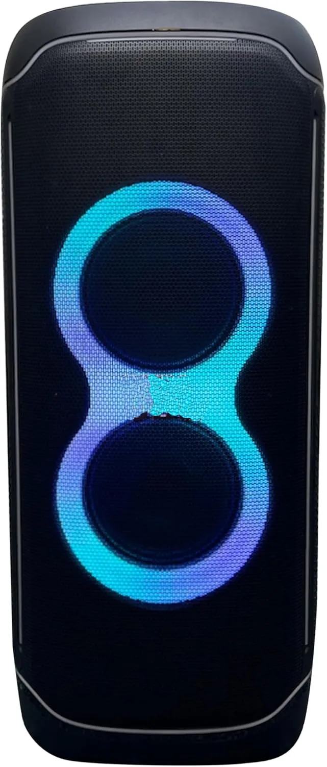 PartyBox Ultimate 1100W Portable Speaker - Wi-fi & Bluetooth Connectivity Splashproof, Powerful Sound and Light Show (JBLPARTYBOXULTAM) + Wireless Two Microphone System with Receiver + More