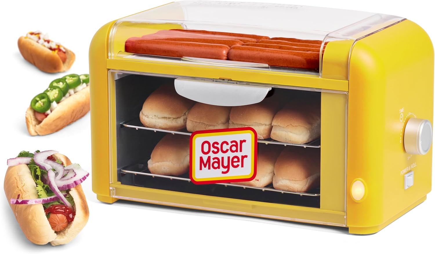 Hot Dog Roller & Bun Warmer – Easy Indoor Hot Dog Cooker for Parties, Game Days & Family Fun