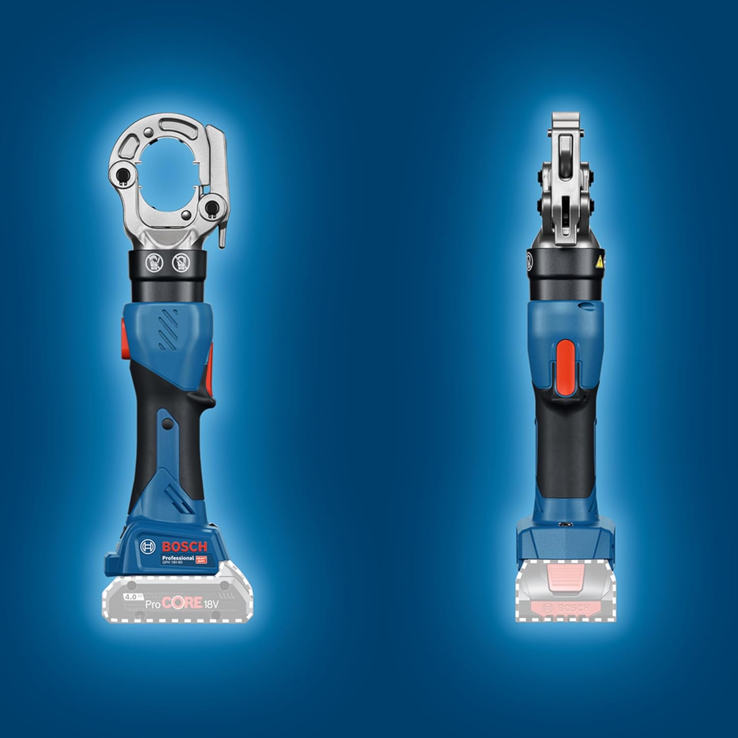 Fessional 18V System GPH 18V-60 Cordless Hydraulic Crimper (Force 60 kN, 340° Rotating Head, with XL-BOXX)