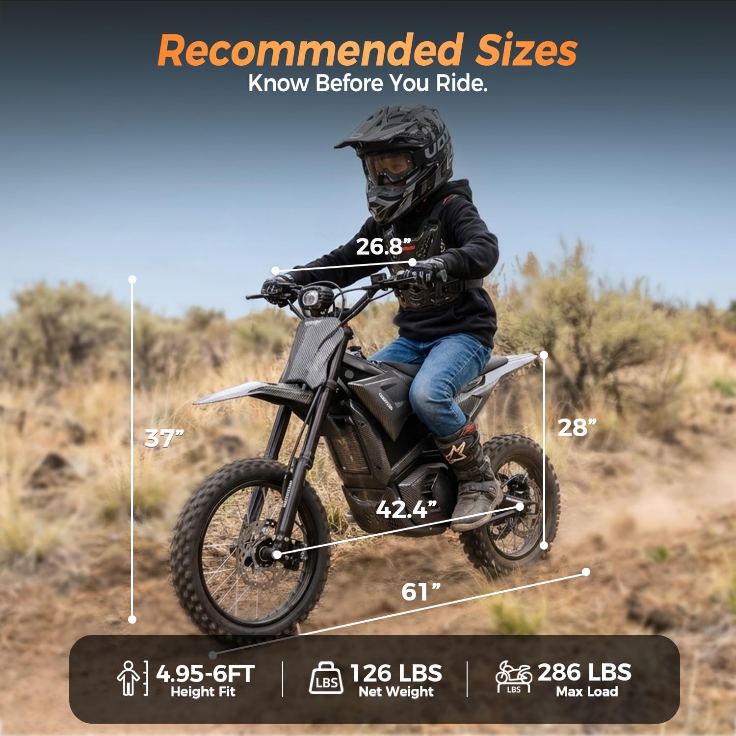 Electric Dirt Bike for Adults Teens, 3840W Peak Electric Motorcycle 40MPH 53Miles Long Range, 48V 23.4Ah Battery Ebike,Hydraulic Brakes Mountain Off-Road Fit Age 12+