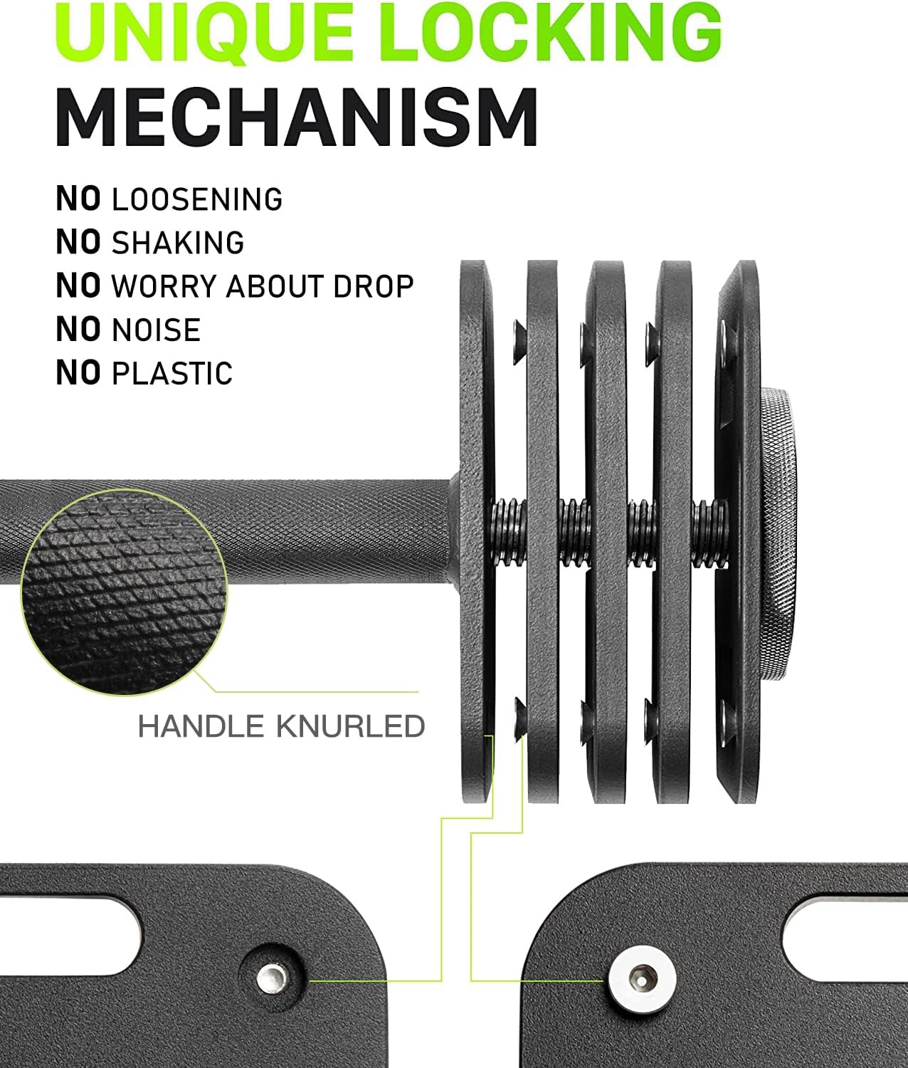Adjustable Dumbbell Set, 10-50/80lb, 5lb Increments, Quick-Lock Square Weight Dumbbells for Home Gym Fitness (50/80lb×2)