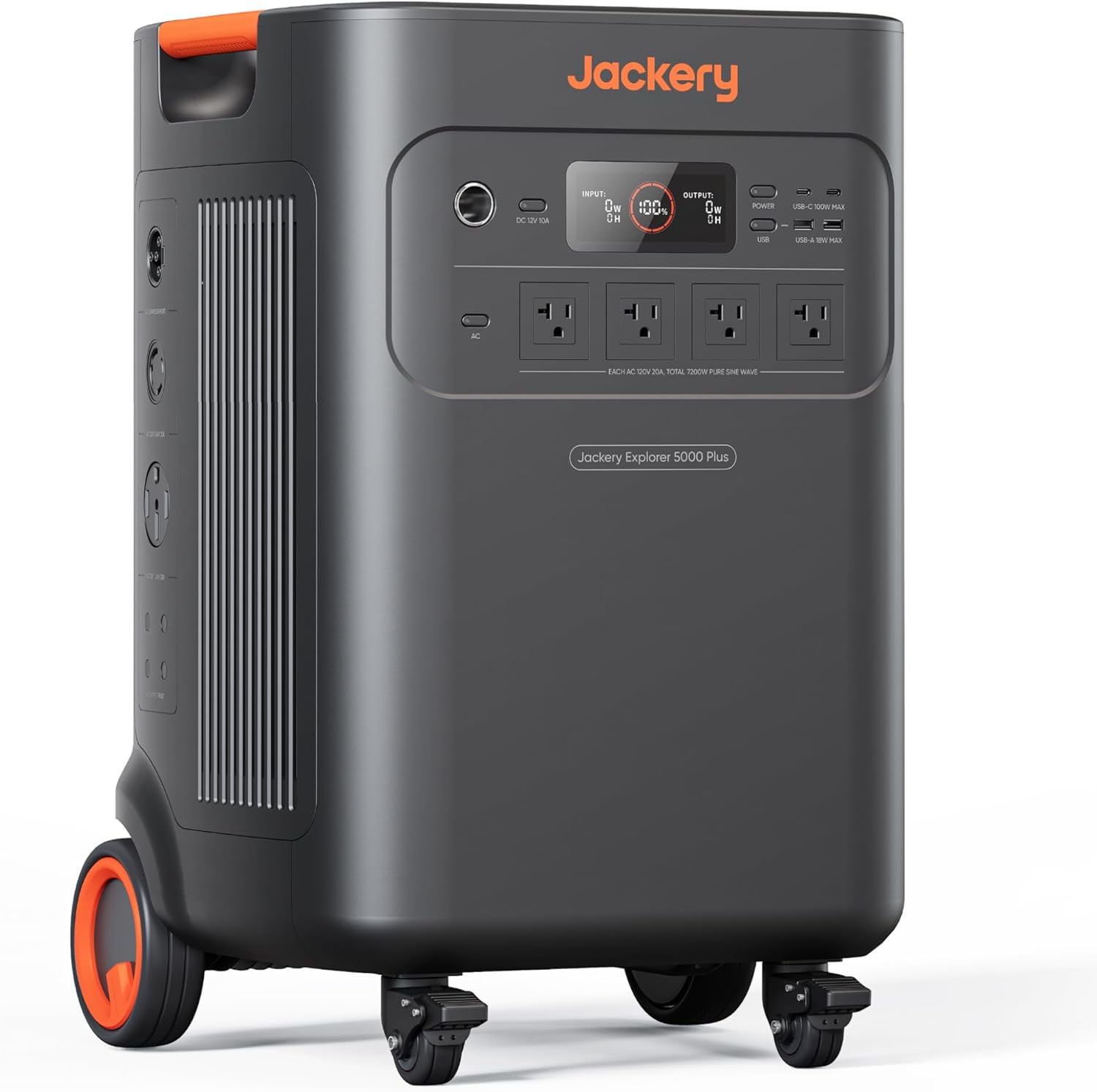 Solar Generator 5000 Plus with 500W(85Wx6) Solar Panels, 5040Wh LiFePO4 Battery Power Station, 120V/240V 7200W AC Output, Portable Generator for Home Battery Backup, Power Outages