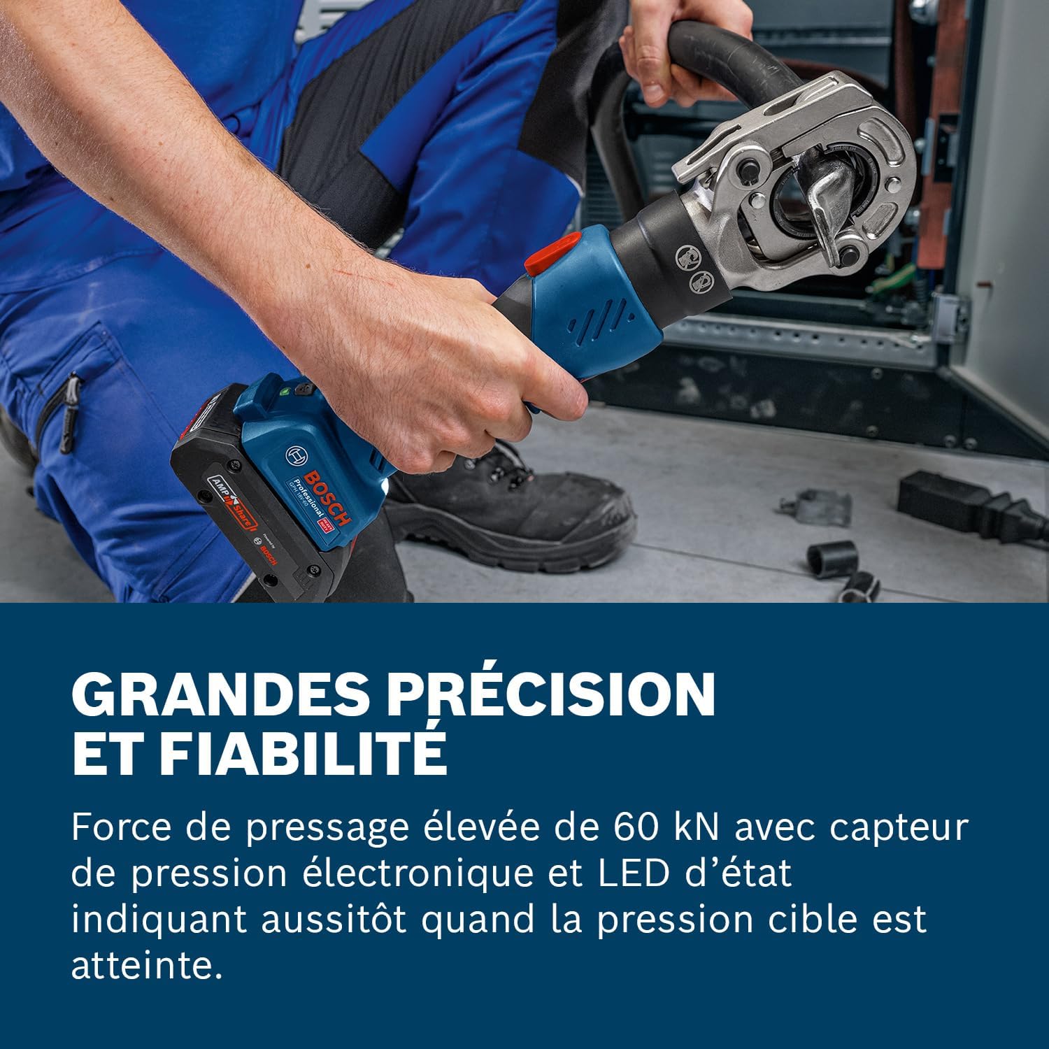 Fessional 18V System GPH 18V-60 Cordless Hydraulic Crimper (Force 60 kN, 340° Rotating Head, with XL-BOXX)
