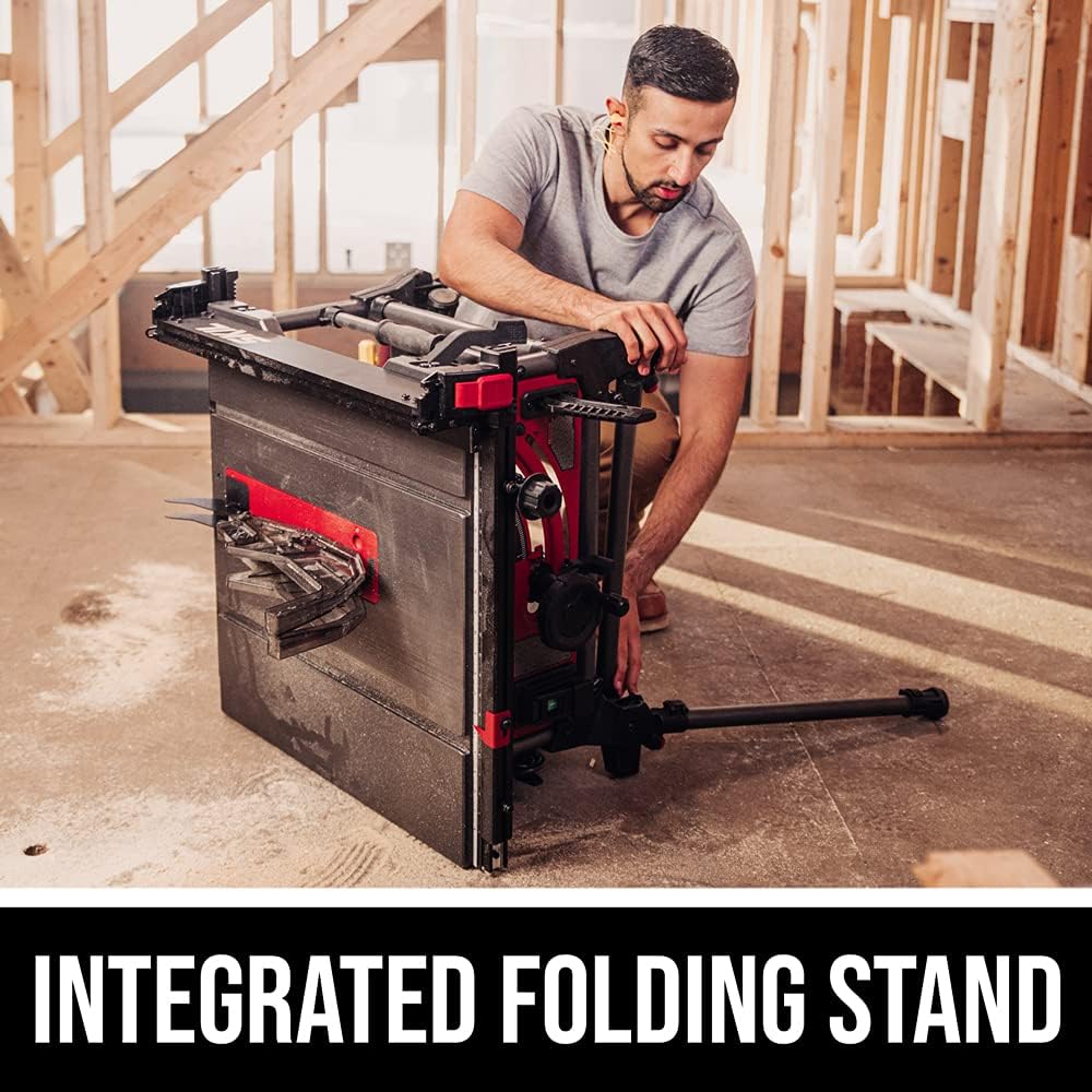 15 Amp 10 Inch Portable Jobsite Table Saw with Folding Stand