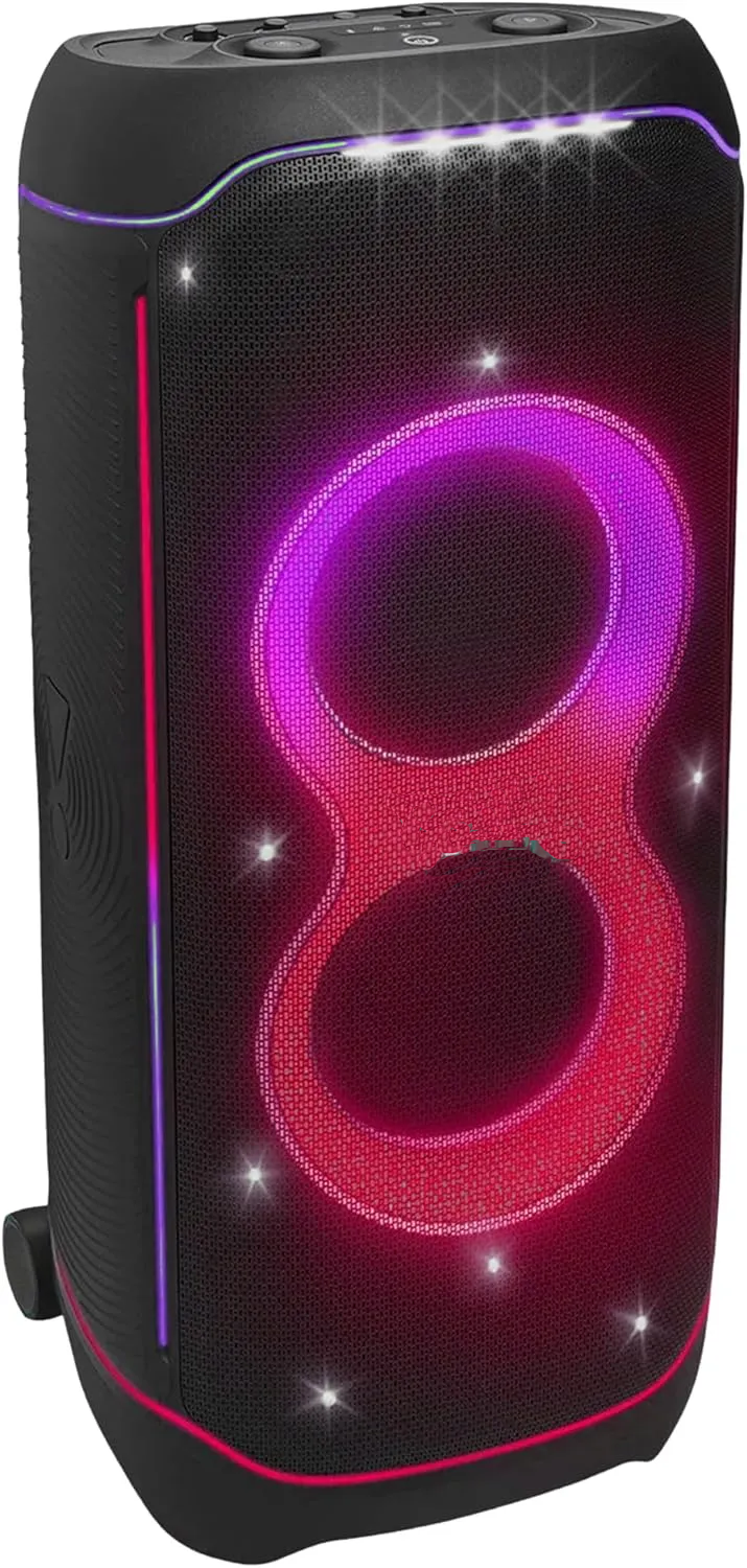 PartyBox Ultimate 1100W Portable Speaker - Wi-fi & Bluetooth Connectivity Splashproof, Powerful Sound and Light Show (JBLPARTYBOXULTAM) + Wireless Two Microphone System with Receiver + More