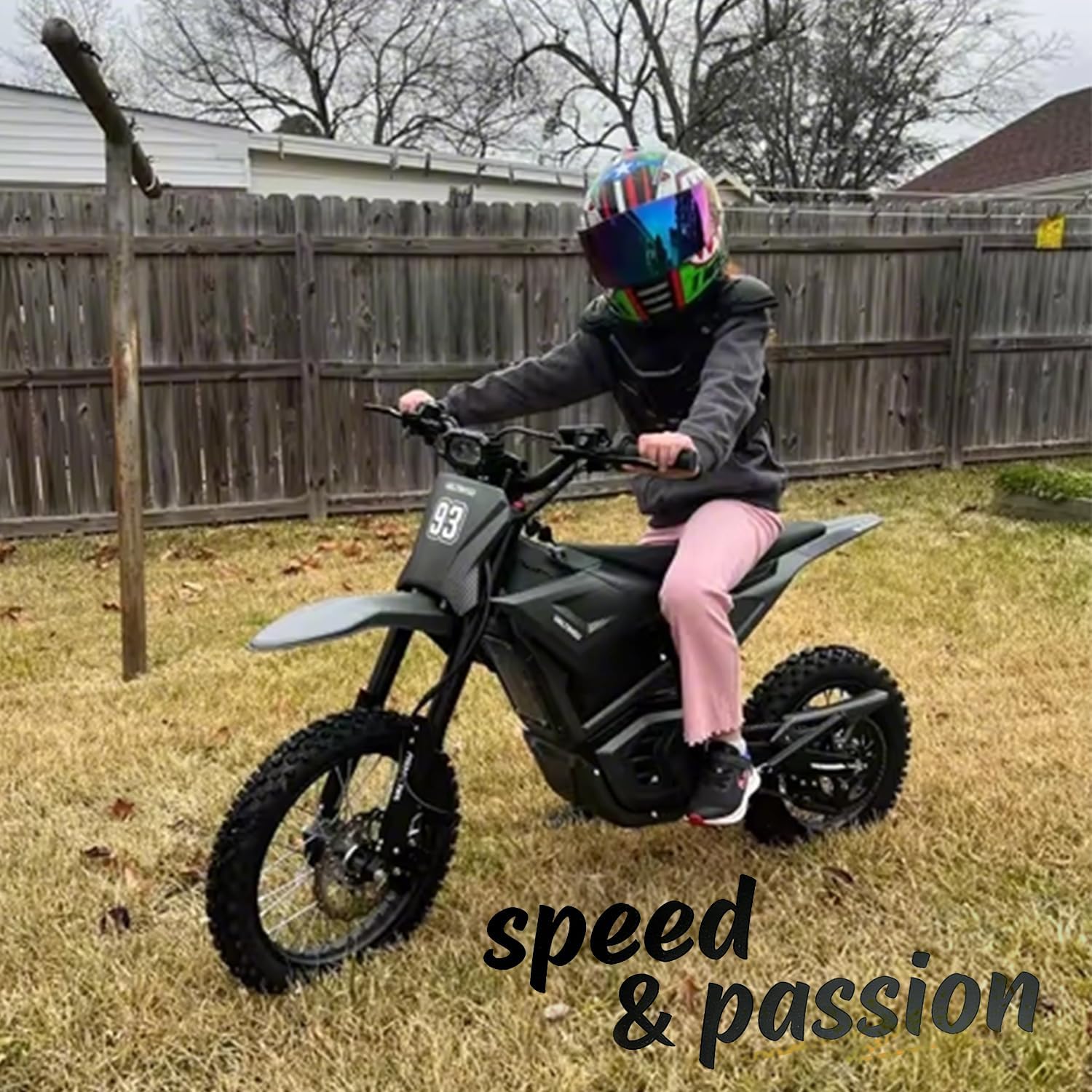 Electric Dirt Bike for Adults Teens, 3840W Peak Electric Motorcycle 40MPH 53Miles Long Range, 48V 23.4Ah Battery Ebike,Hydraulic Brakes Mountain Off-Road Fit Age 12+