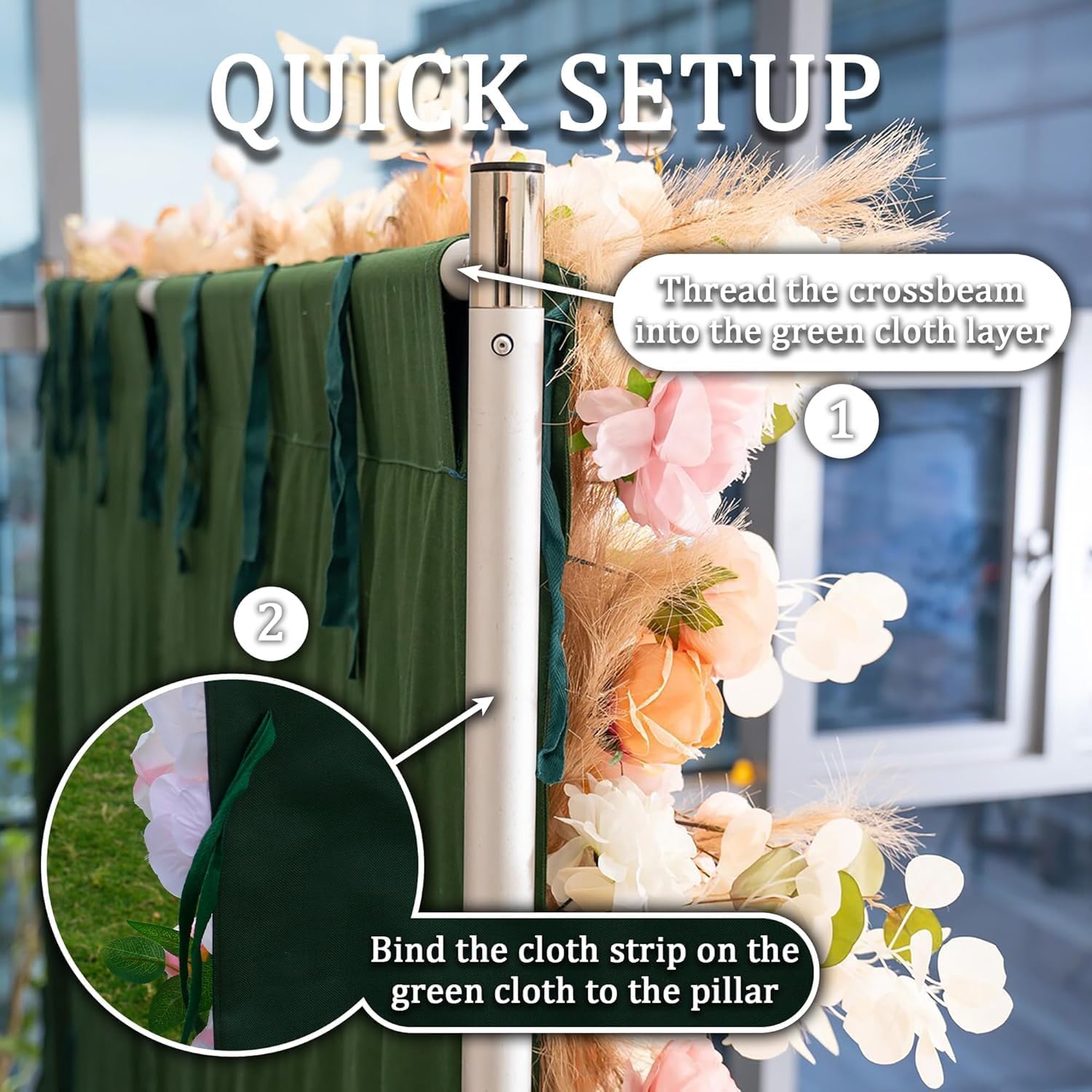 4x8 Ft Artificial Flower Wall Panels – 5D Silk Backdrop for Weddings, Baby & Bridal Showers, Photo Booth Decor