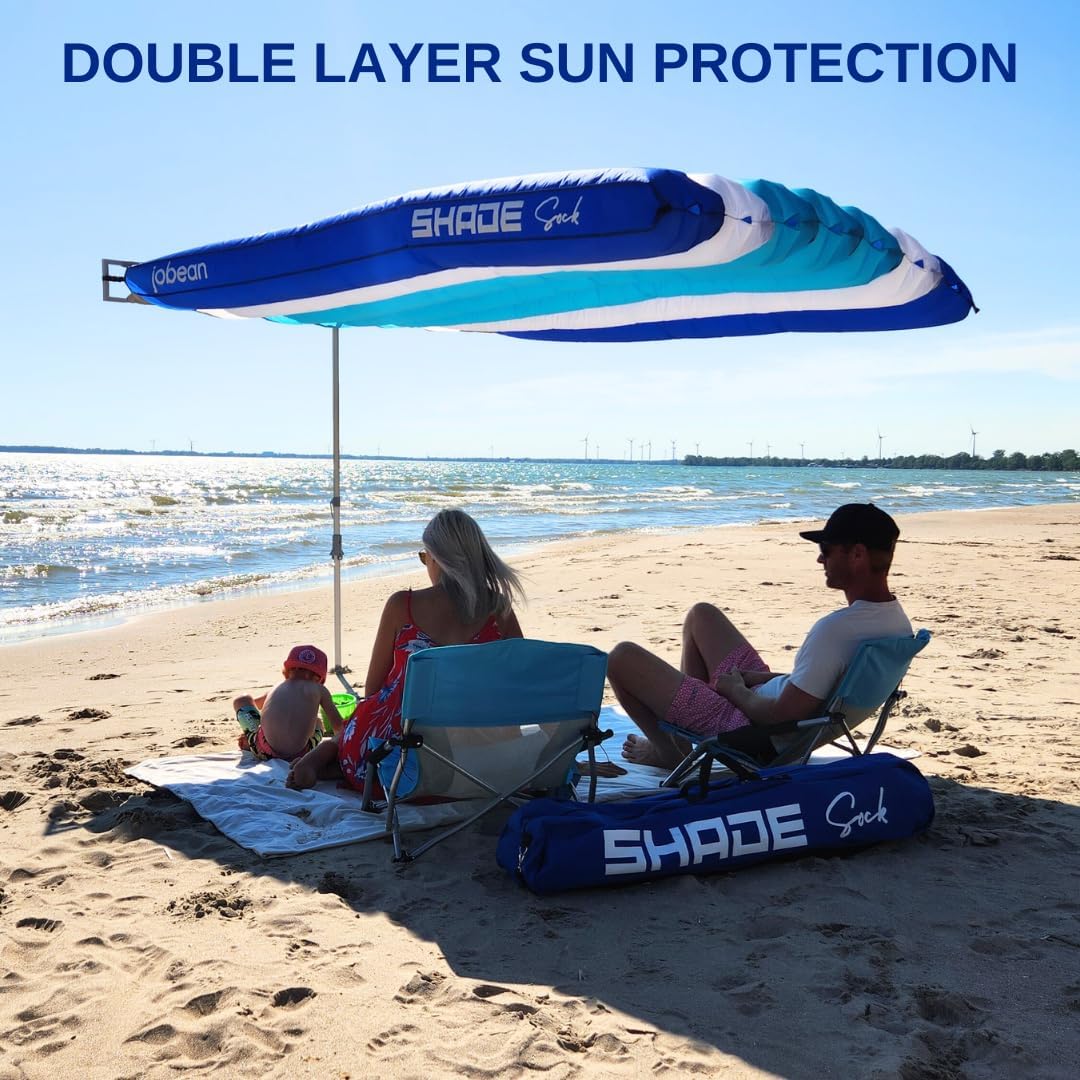 Wind-Inflating Beach Shade – Silent, Non-Flapping Desig
