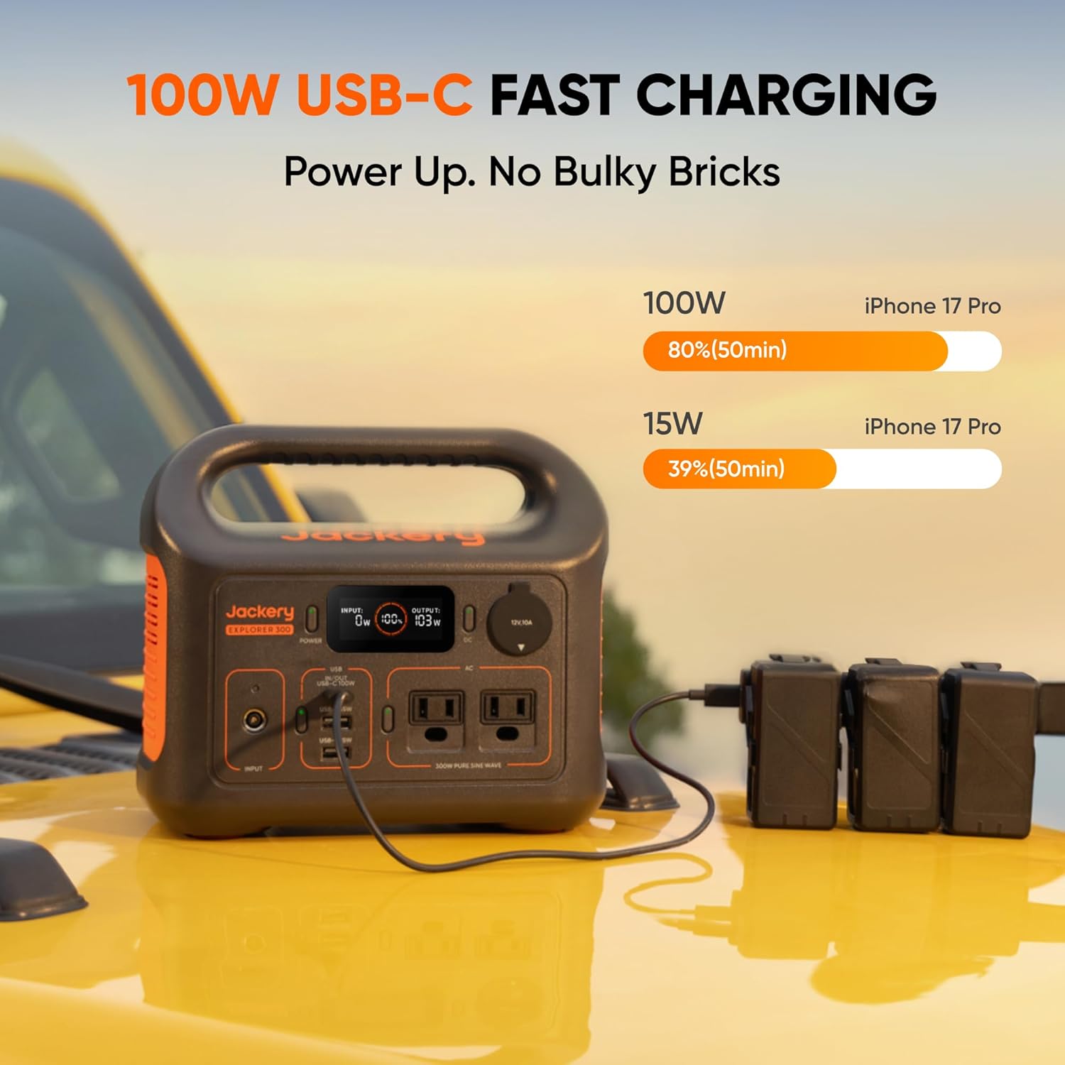 Portable Power Station Explorer 300 with Portable Panel 100W