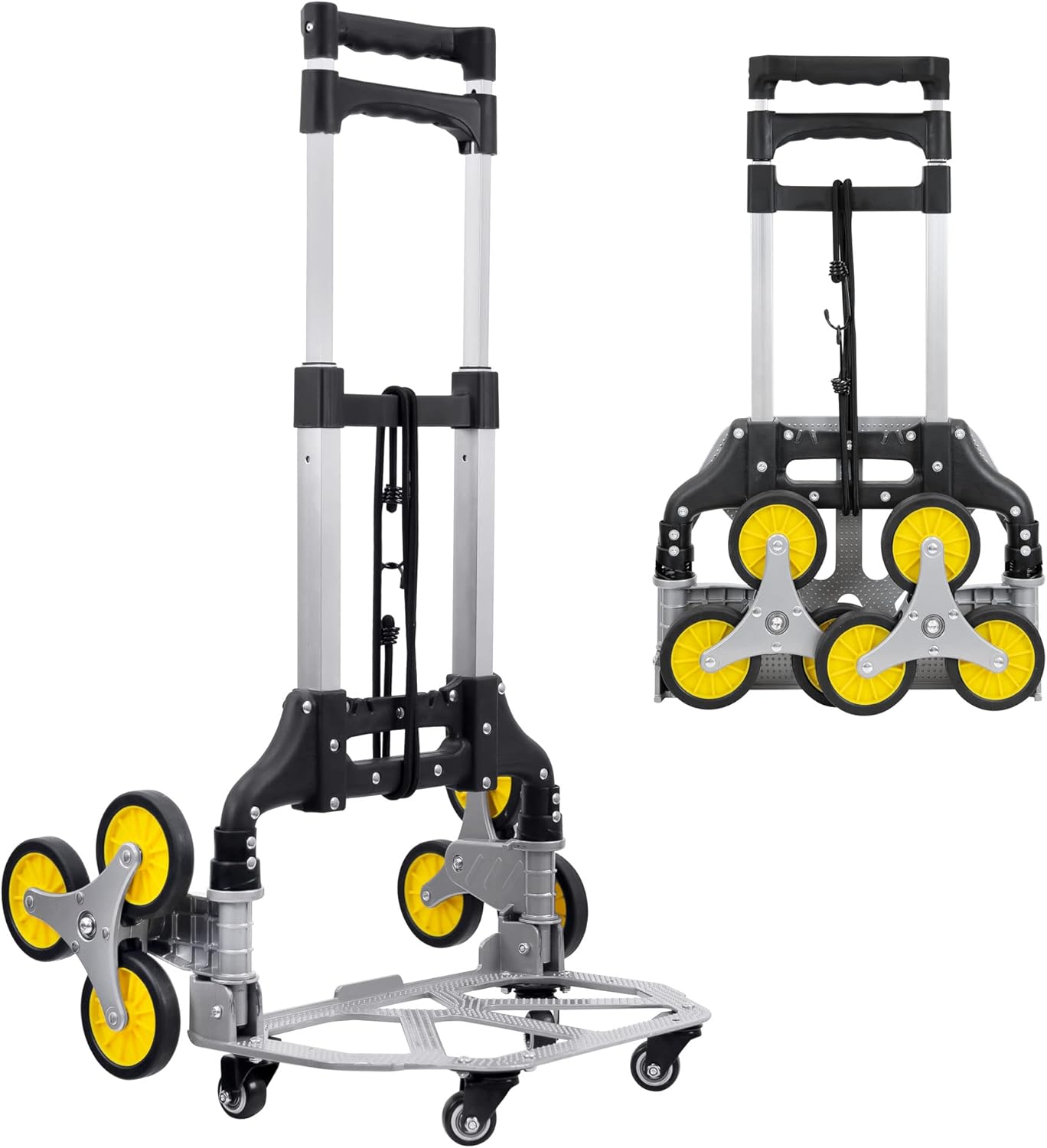 Stair Climbing Dolly – Heavy-Duty Folding Hand Truck with 6 Wheels, Telescoping Handle & 330 lb Capacity
