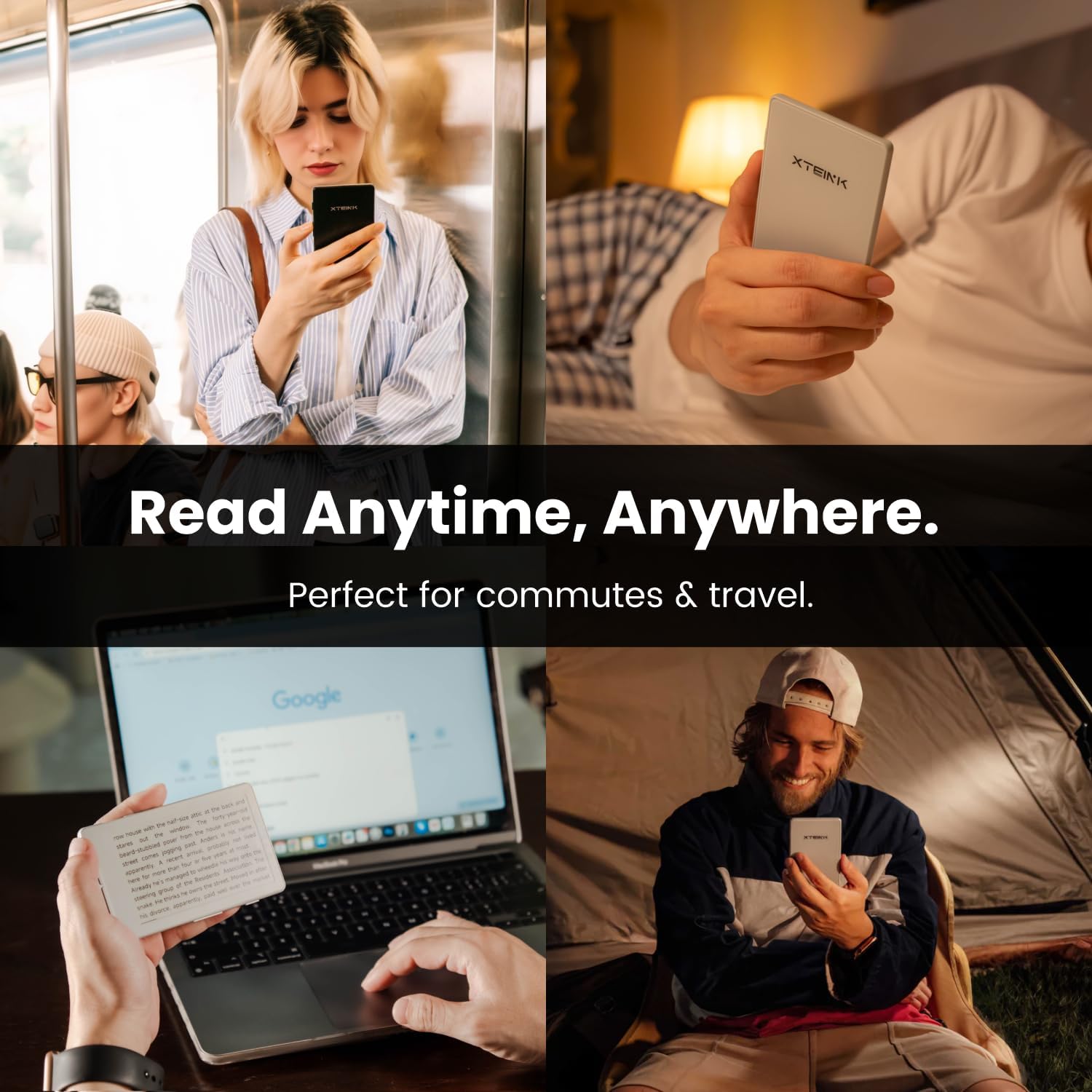 X4 E-Book Reader, 4.3" Portable Pocket E-Ink eReader with Physical Page-Turn Buttons, Ultra-Thin 0.23 inch&2.72 oz, Magnetic-Ready Design,Distraction-Free Reading, 16GB Storage, Frost White