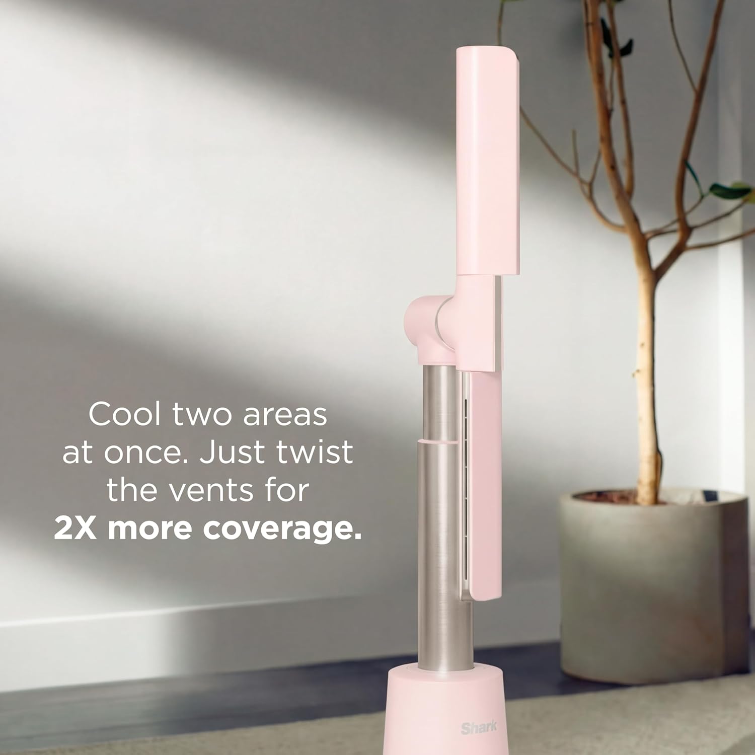 Ultra-customizable bladeless tower fan, pivots, twists, oscillates 180°, circulates and propels air, 10 noise levels + 10 speeds, easy to clean